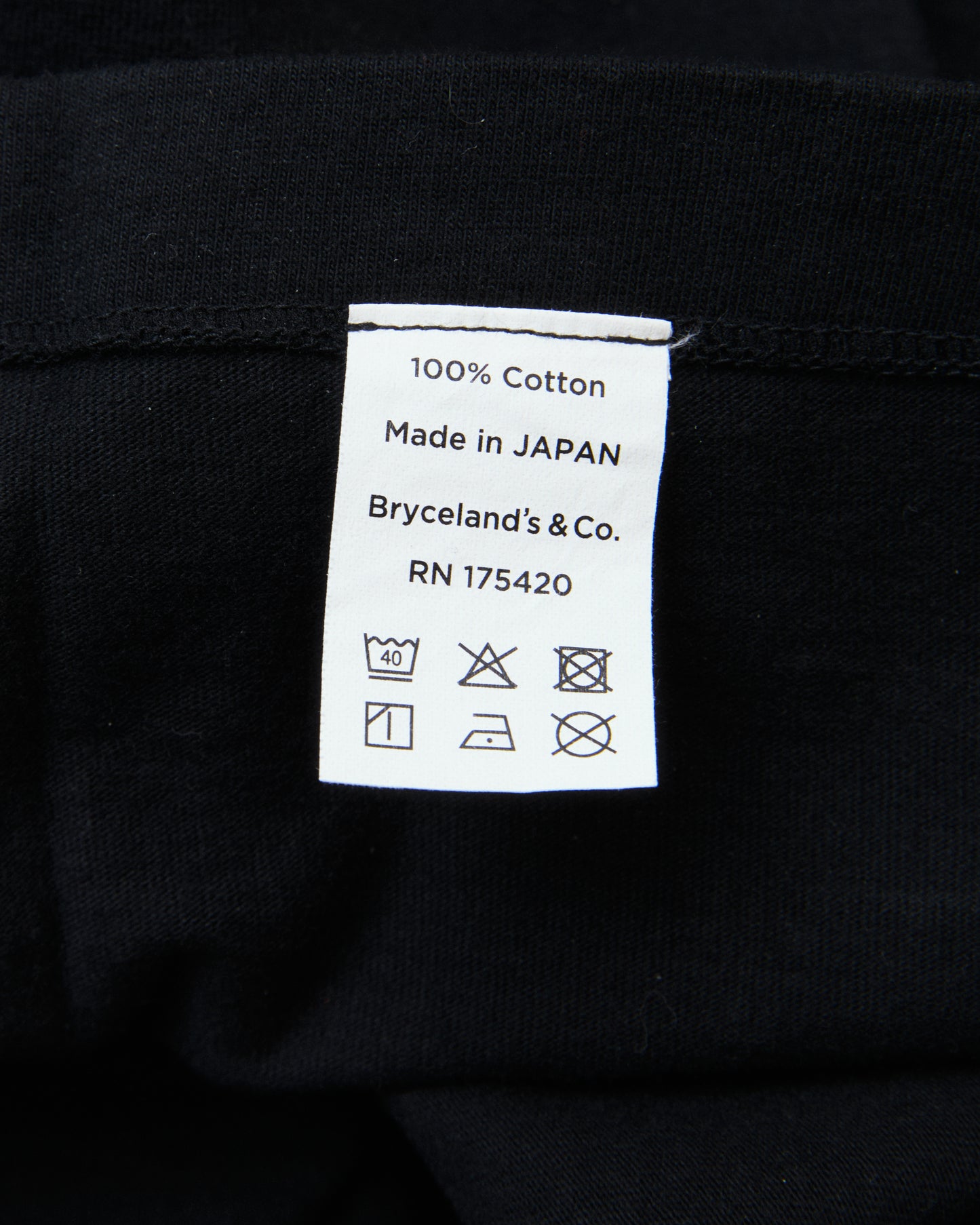 Bryceland's The Baseball Label Crewneck Tee Black