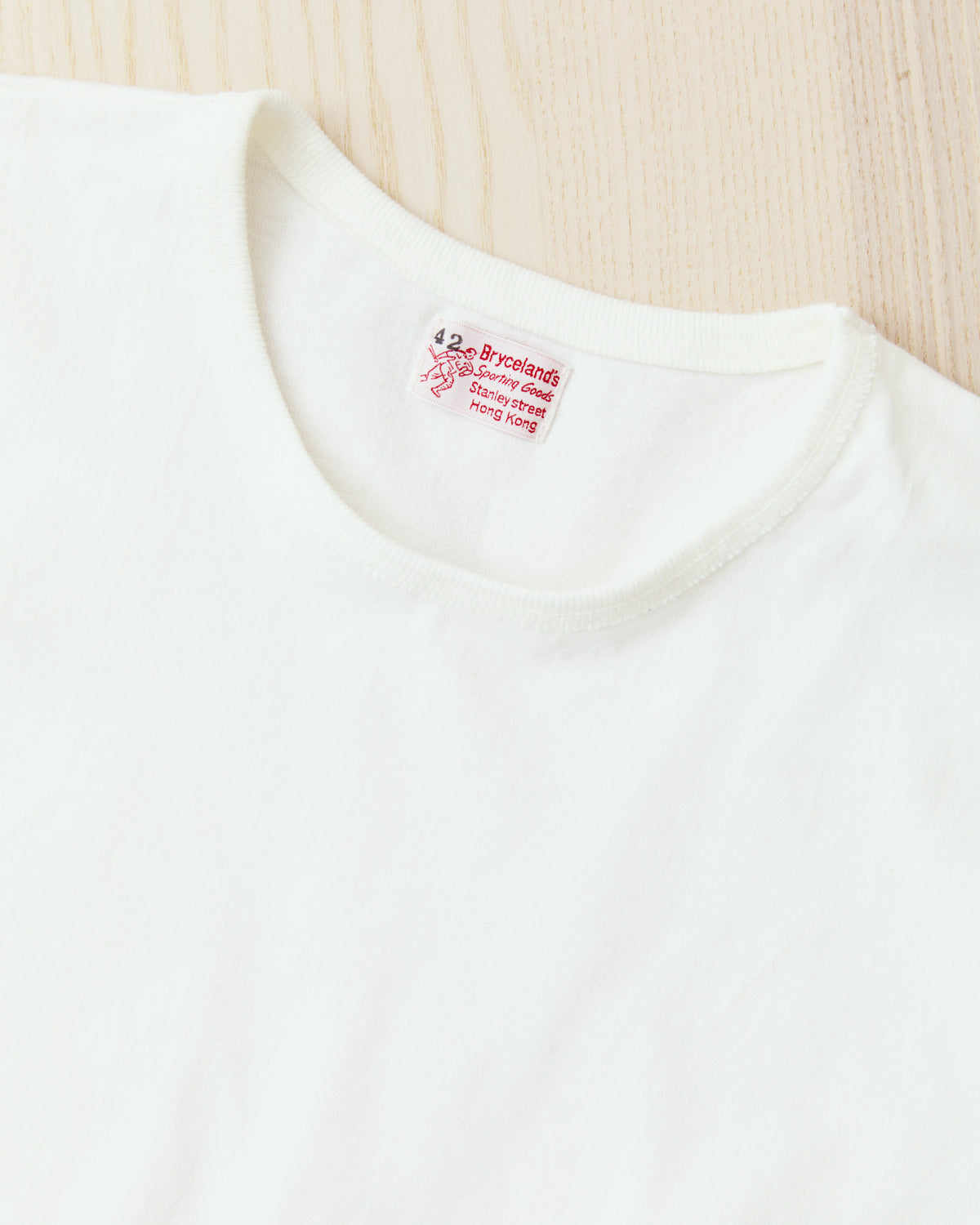Bryceland's The Baseball Label Crewneck Tee White