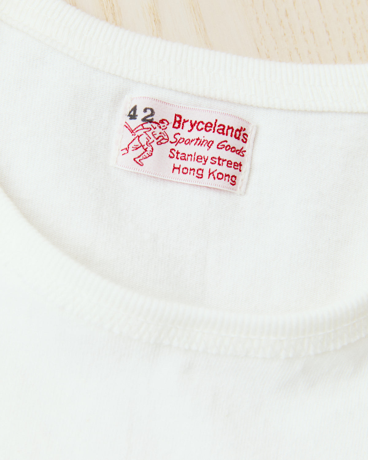 Bryceland's The Baseball Label Crewneck Tee White