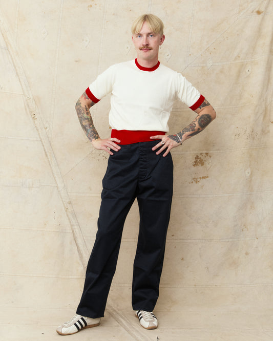Bryceland's The Tailors Label ‘Skipper’ Tee Red/Cream