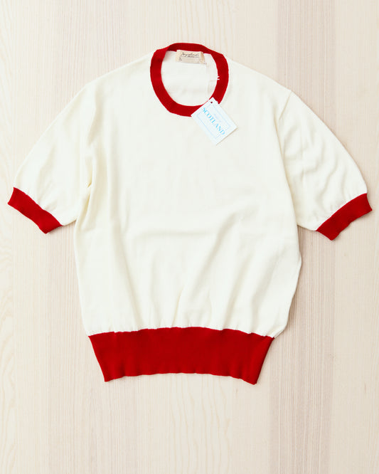 Bryceland's The Tailors Label ‘Skipper’ Tee Red/Cream