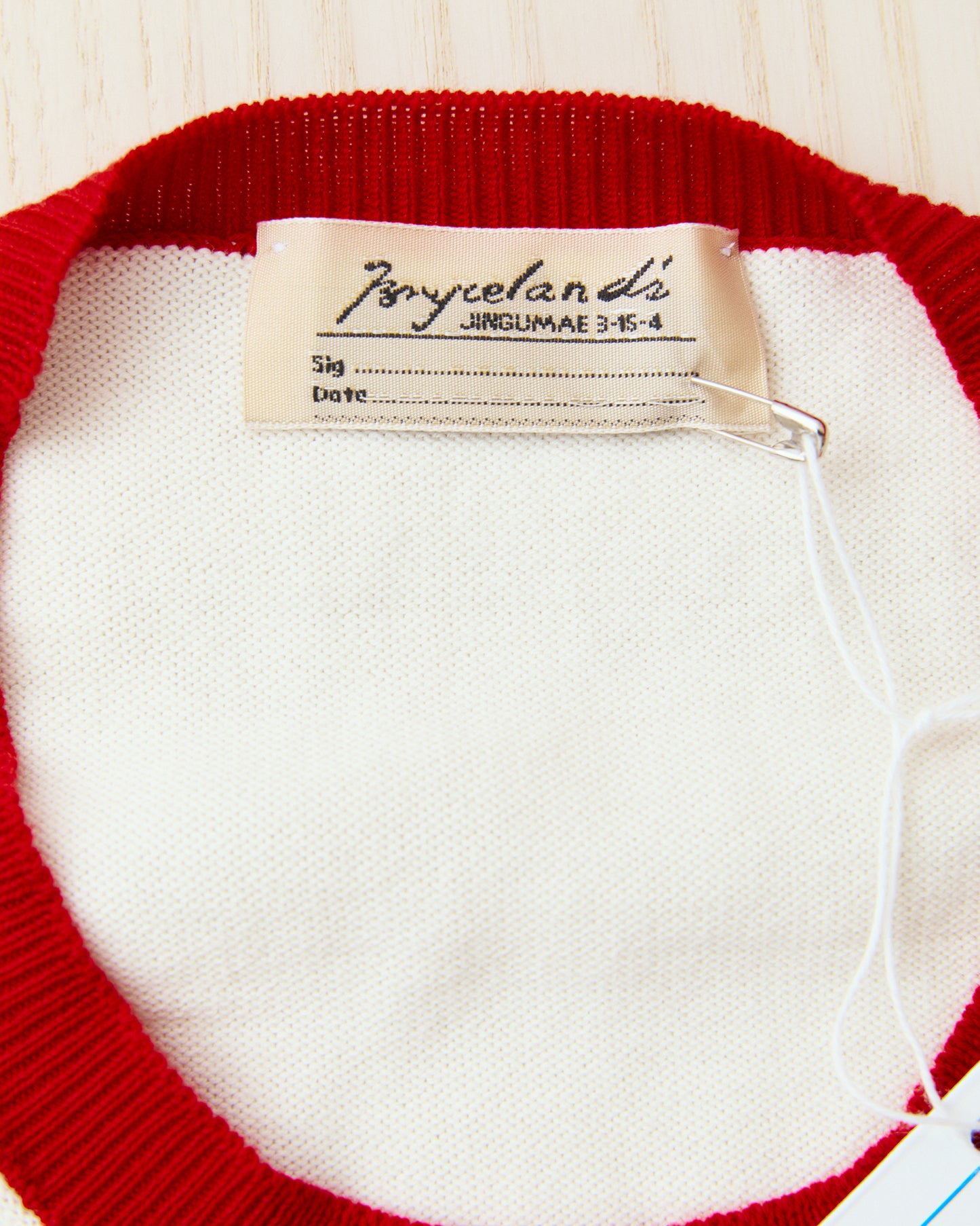 Bryceland's The Tailors Label ‘Skipper’ Tee Red/Cream