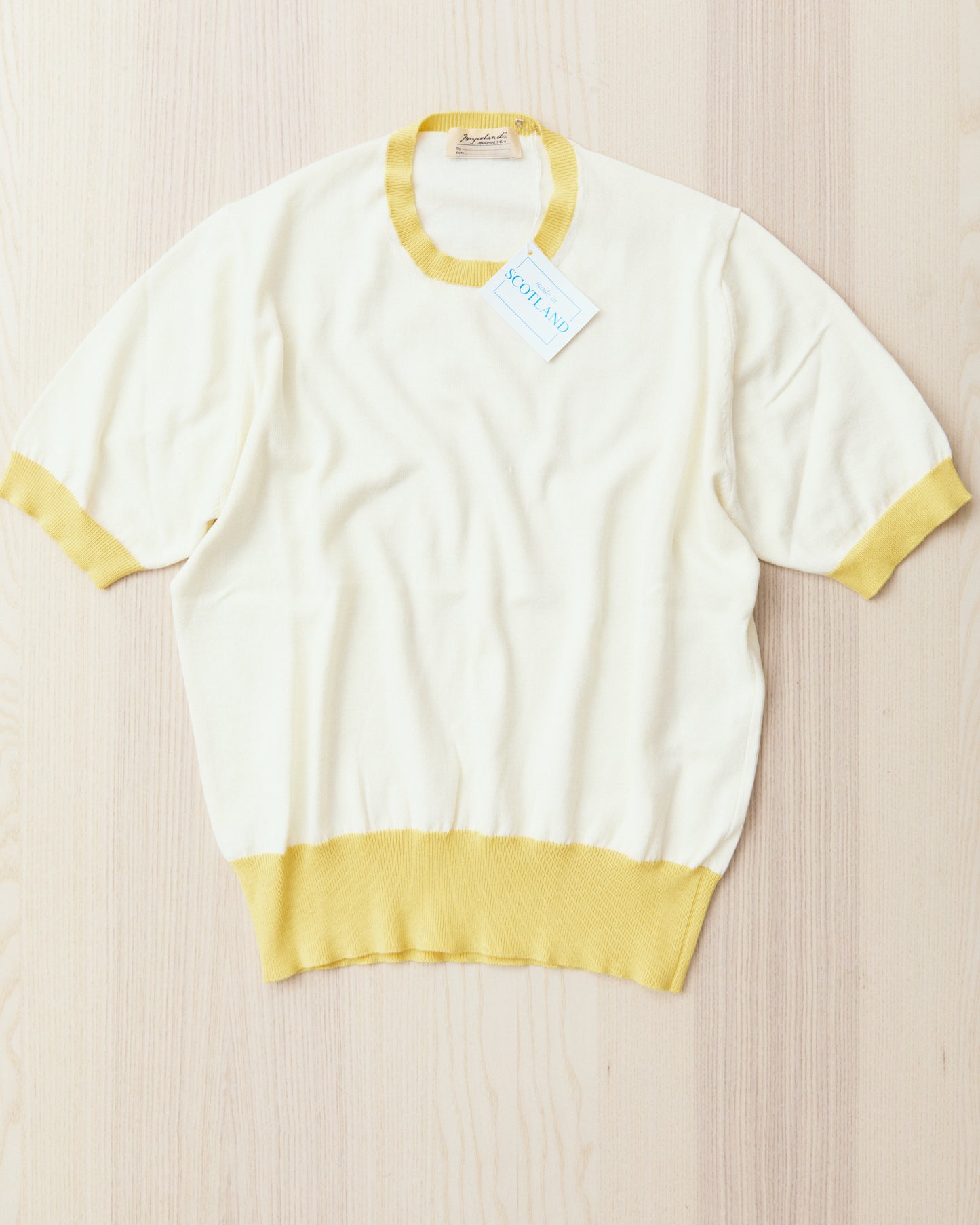 Bryceland's The Tailors Label ‘Skipper’ Tee Yellow/Cream