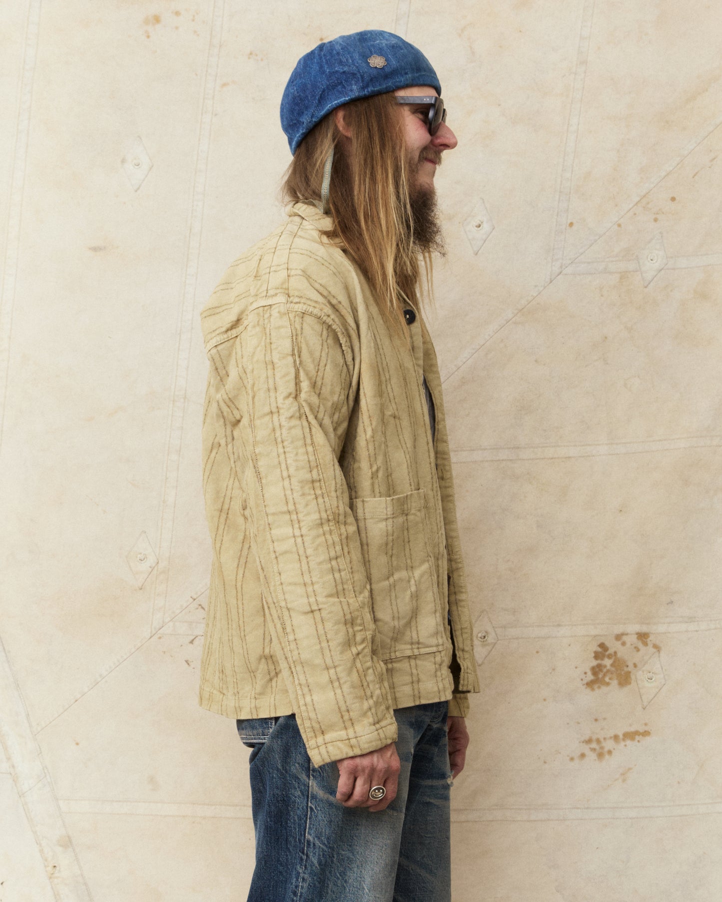 Tender Type 487 Isosceles Shirt Wool Stripe Cotton Tattersall Drab Weld Rinsed