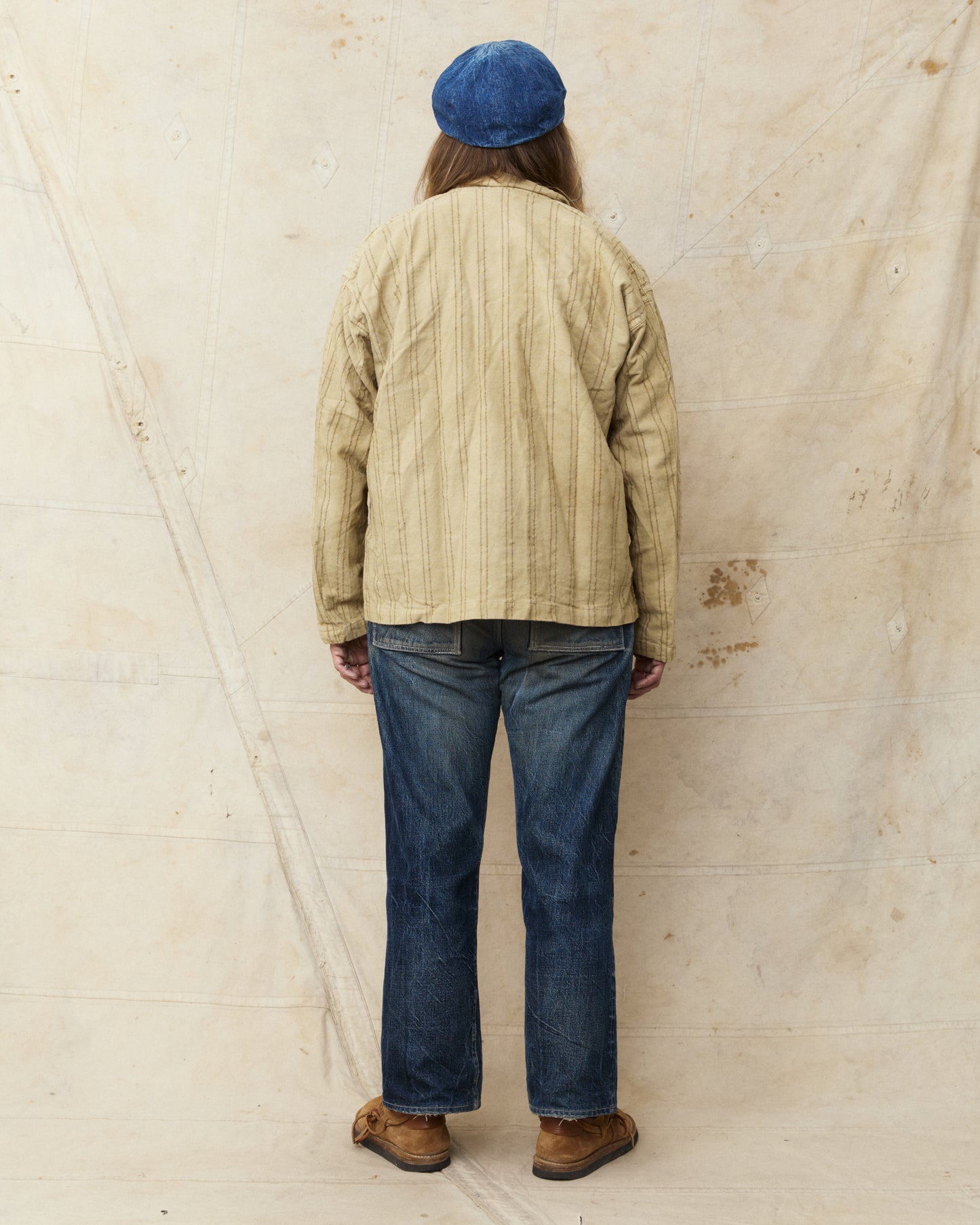 Tender Type 487 Isosceles Shirt Wool Stripe Cotton Tattersall Drab Weld Rinsed