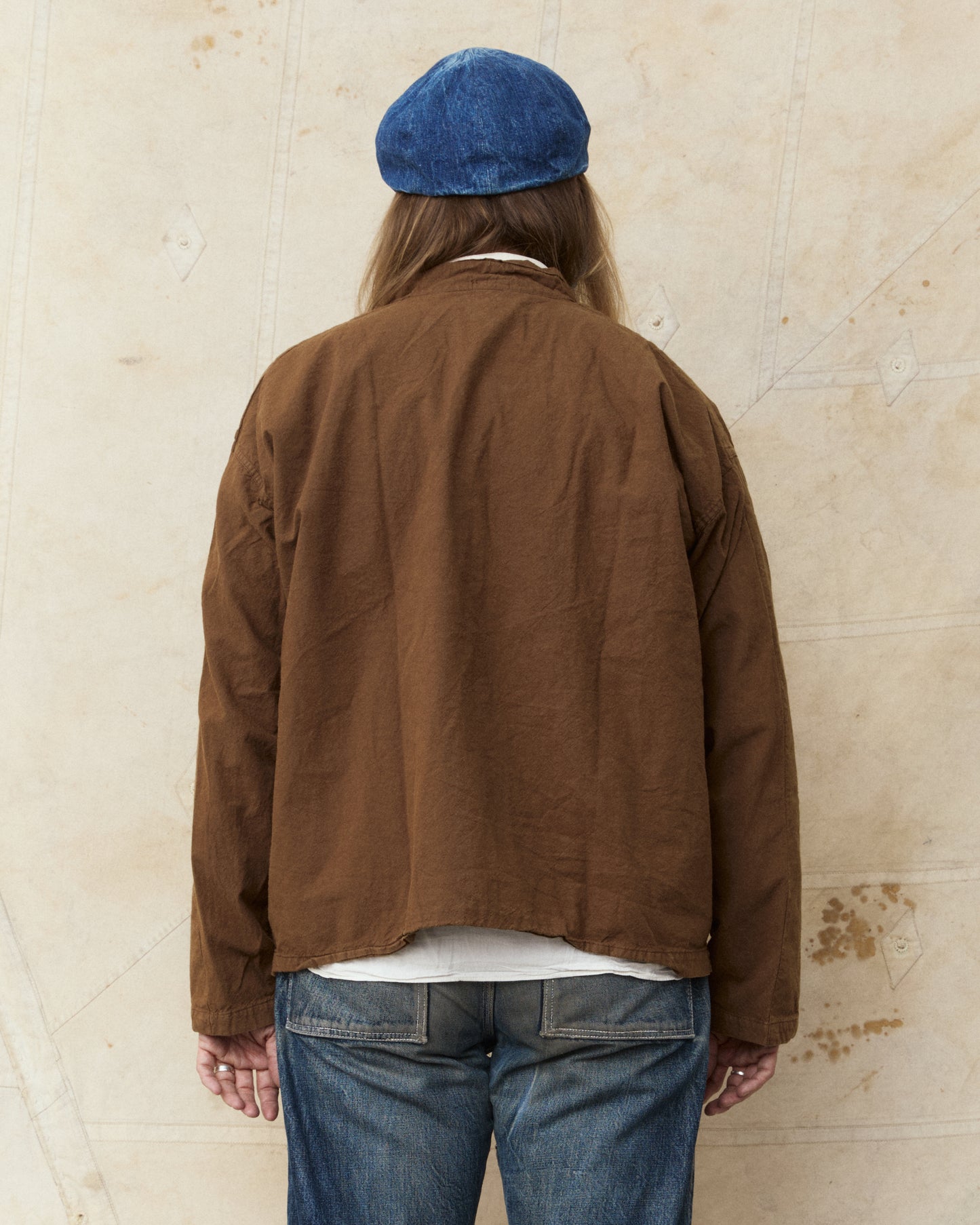 Tender Type 487 Isosceles Shirt Cotton Sheeting Brown Hat Rinsed