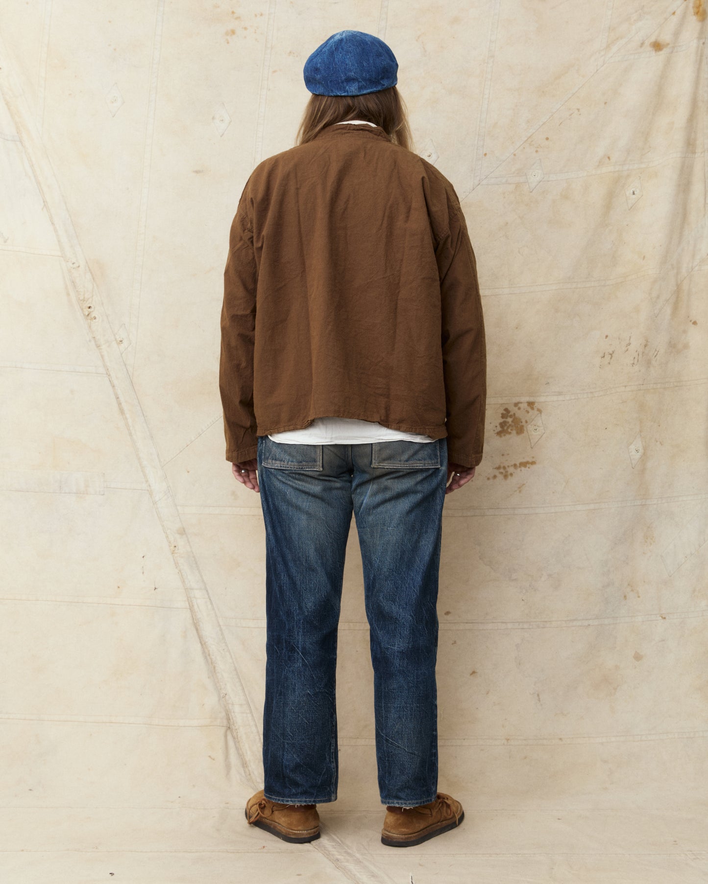 Tender Type 487 Isosceles Shirt Cotton Sheeting Brown Hat Rinsed