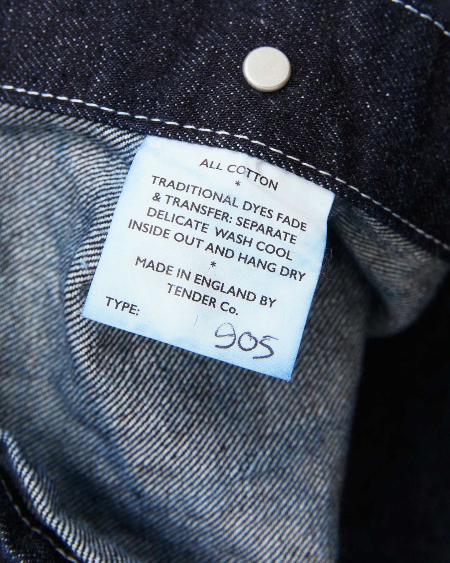 Tender Type 905 Shirtmakers Jeans Jacket 16oz Selvage Denim Rinsed