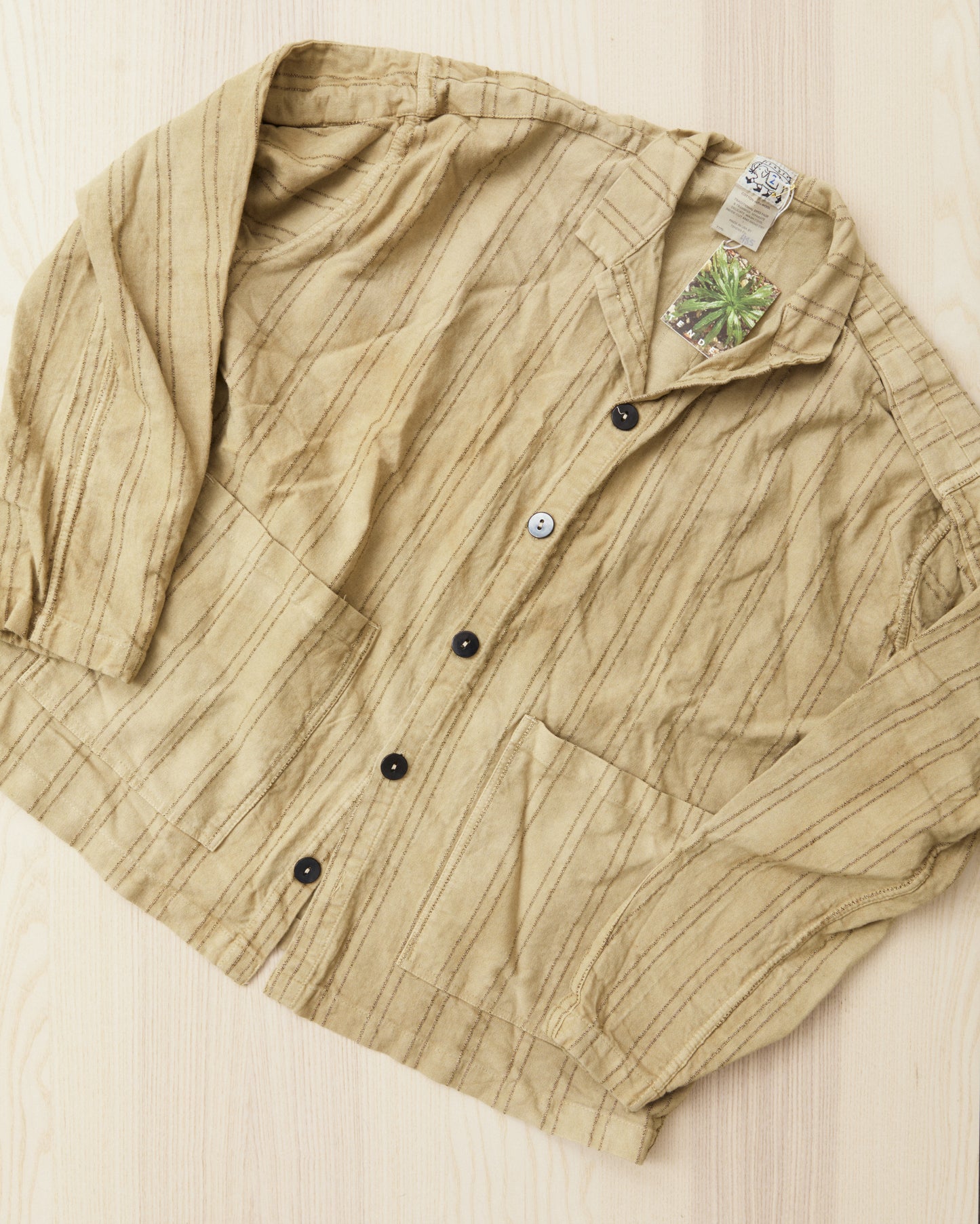 Tender Type 487 Isosceles Shirt Wool Stripe Cotton Tattersall Drab Weld Rinsed