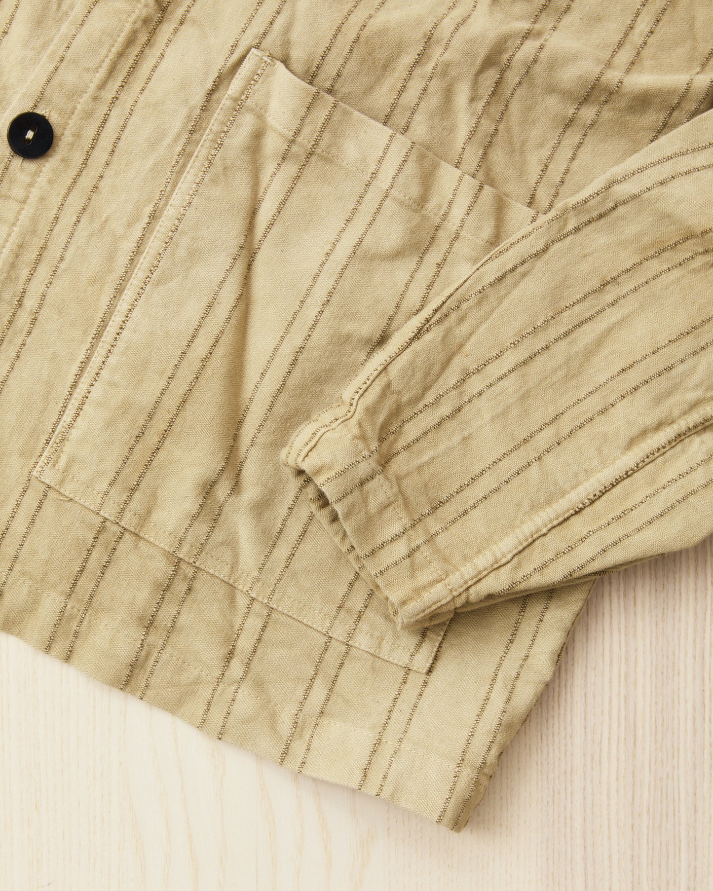 Tender Type 487 Isosceles Shirt Wool Stripe Cotton Tattersall Drab Weld Rinsed