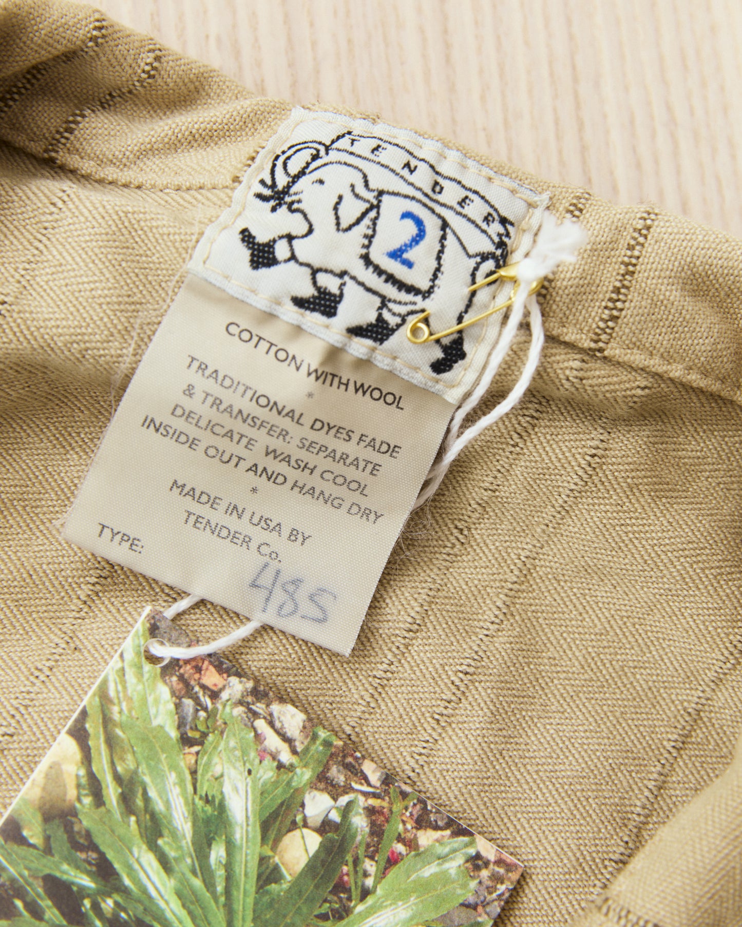 Tender Type 487 Isosceles Shirt Wool Stripe Cotton Tattersall Drab Weld Rinsed
