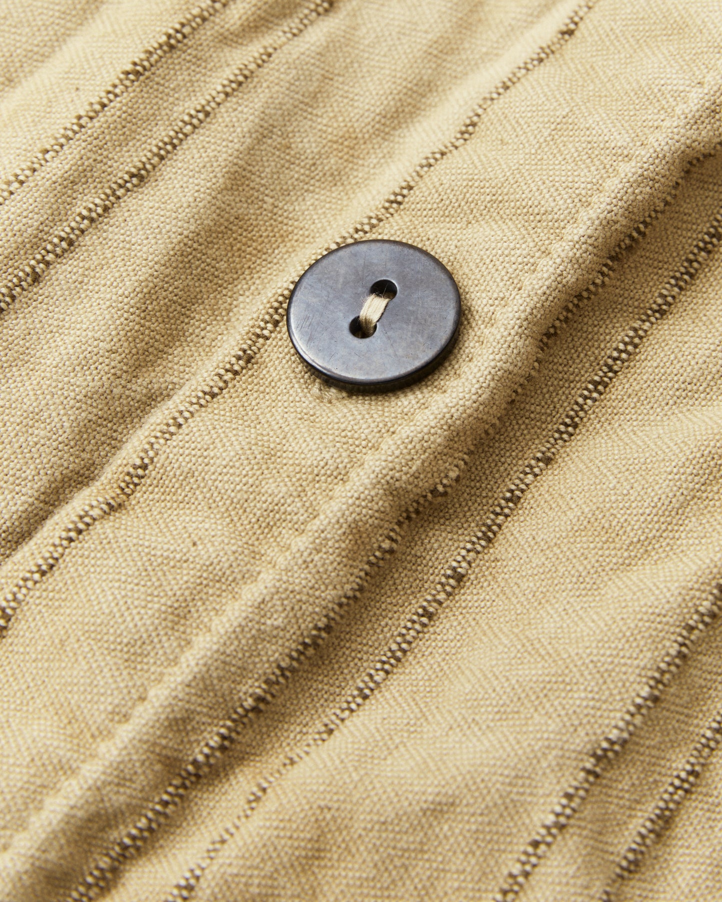 Tender Type 487 Isosceles Shirt Wool Stripe Cotton Tattersall Drab Weld Rinsed