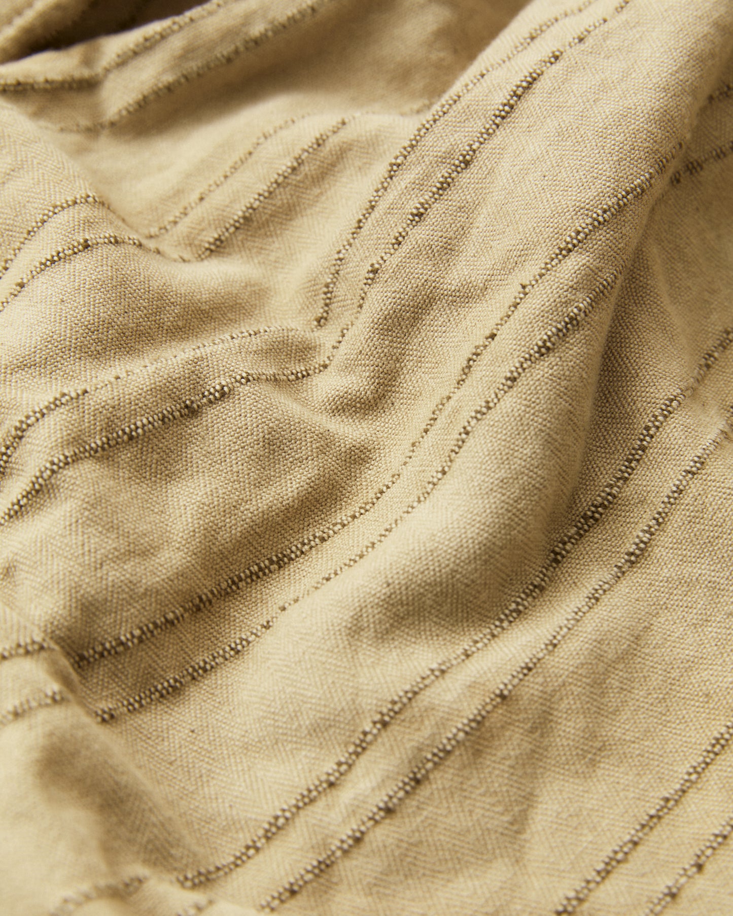 Tender Type 487 Isosceles Shirt Wool Stripe Cotton Tattersall Drab Weld Rinsed