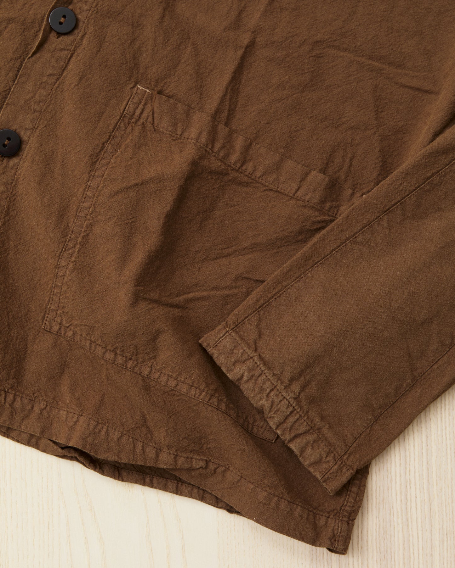Tender Type 487 Isosceles Shirt Cotton Sheeting Brown Hat Rinsed