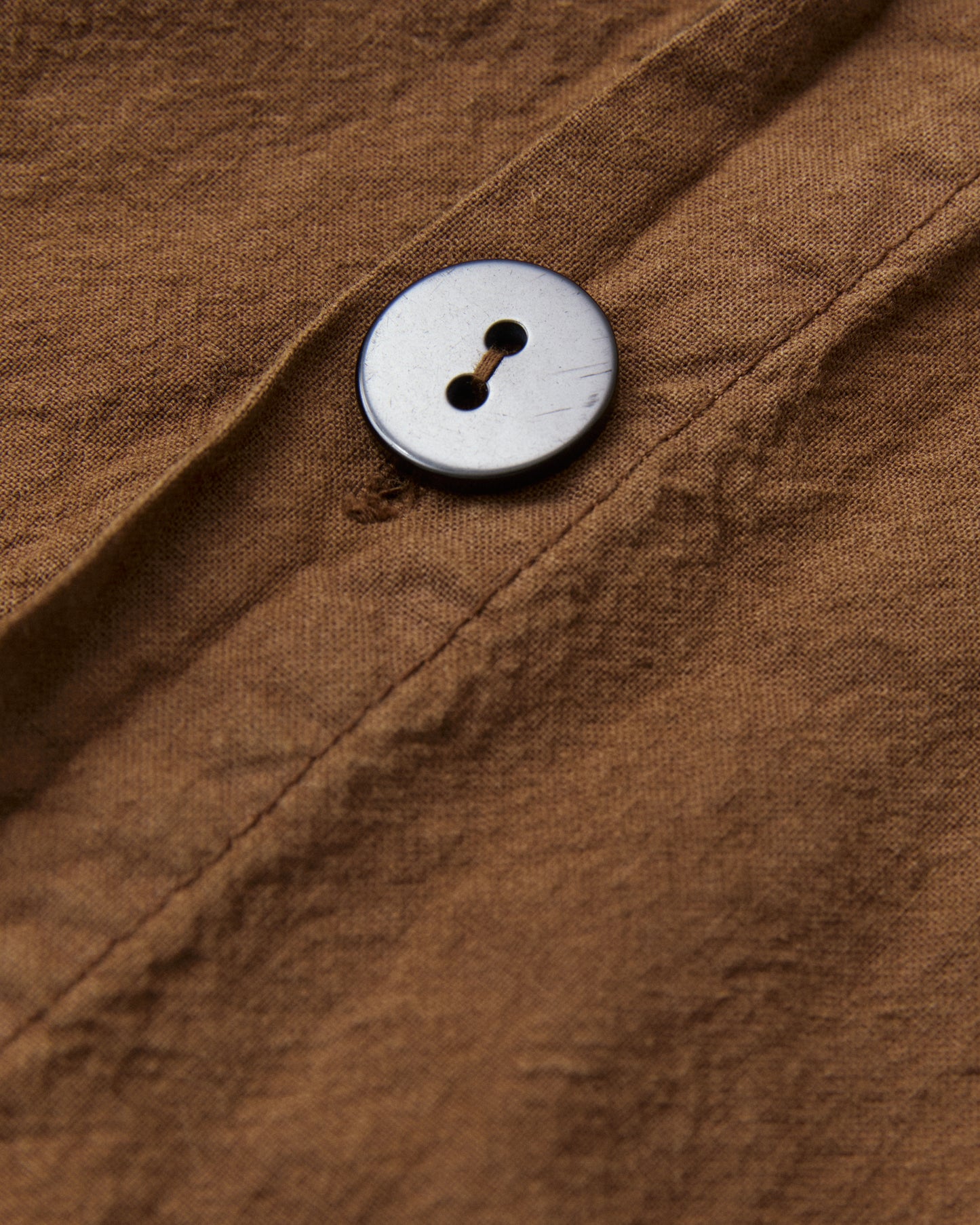 Tender Type 487 Isosceles Shirt Cotton Sheeting Brown Hat Rinsed