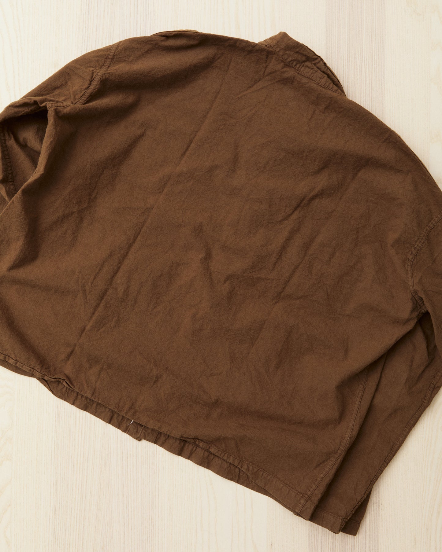 Tender Type 487 Isosceles Shirt Cotton Sheeting Brown Hat Rinsed