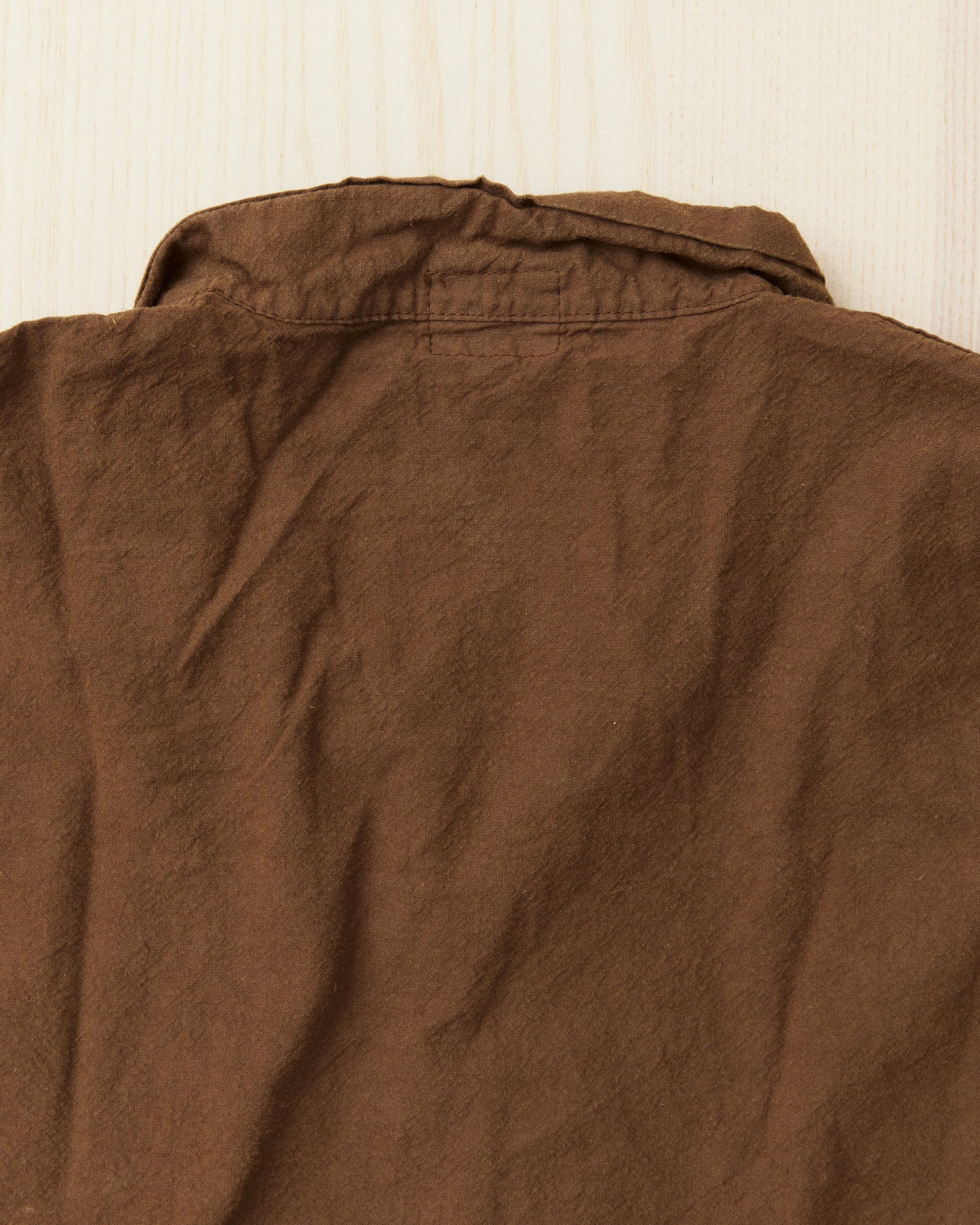 Tender Type 487 Isosceles Shirt Cotton Sheeting Brown Hat Rinsed