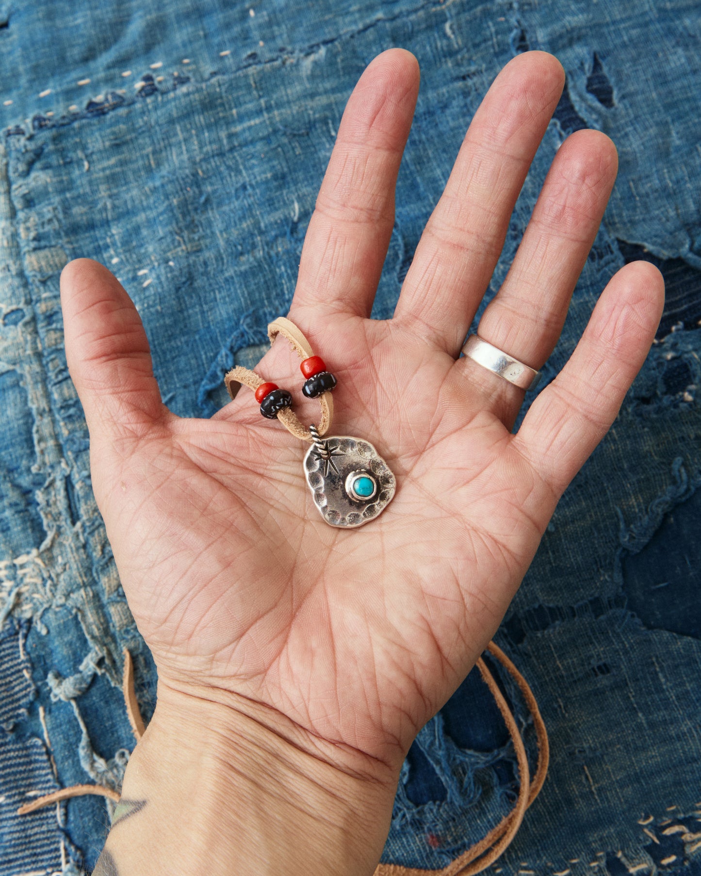 Tenable Crafts TC255 Sterling Silver & Turquoise Necklace