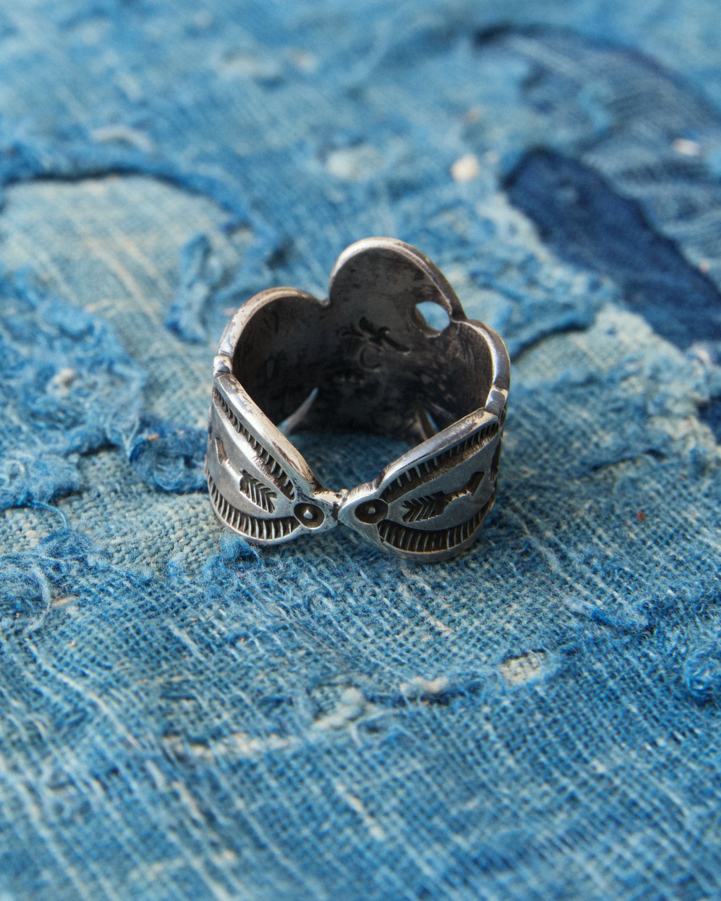 Tenable Crafts TC261 Silver & Turquoise Thunderbird Ring Size US 14