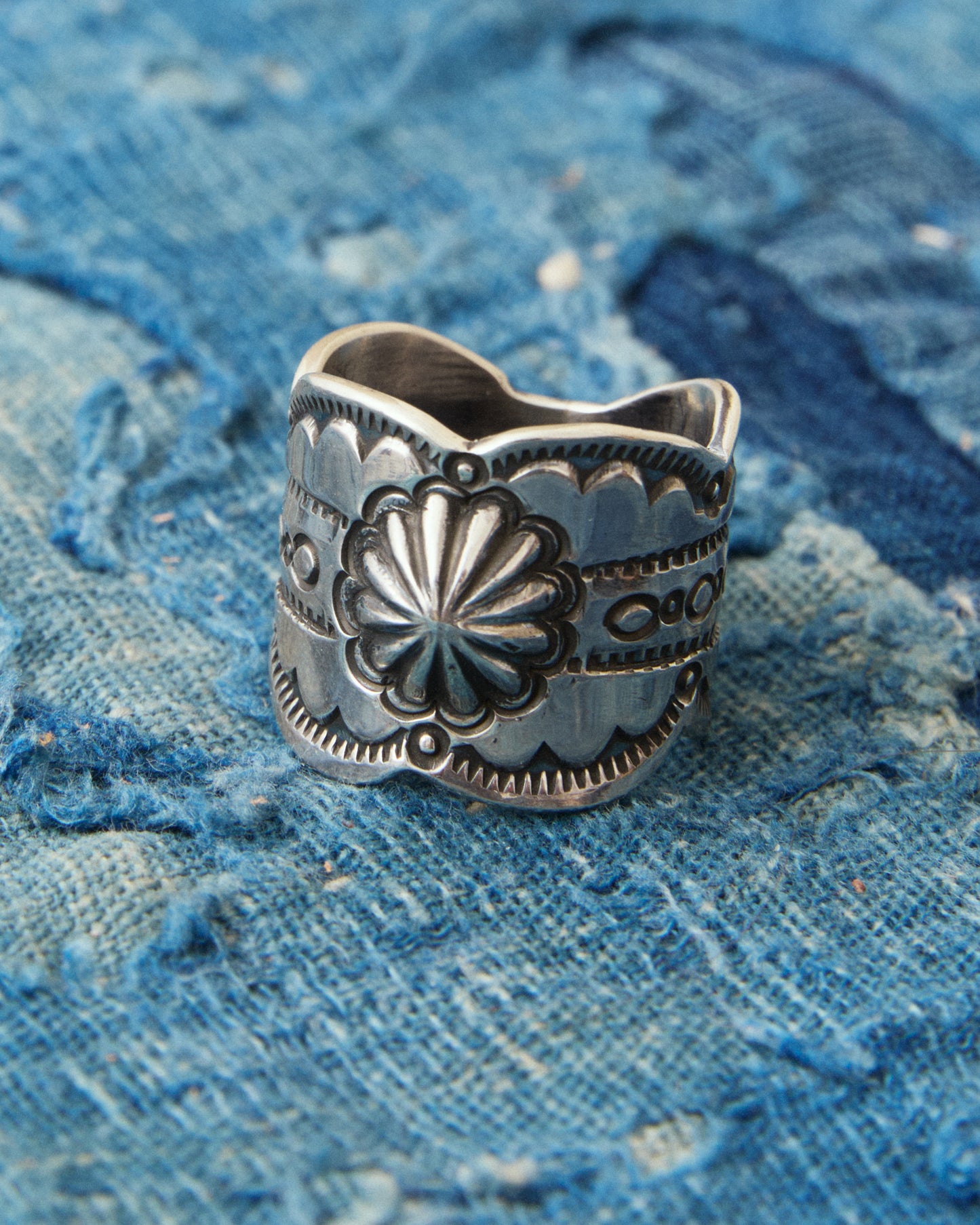 Tenable Crafts TC268 Concho Silver Ring Size US 12,5