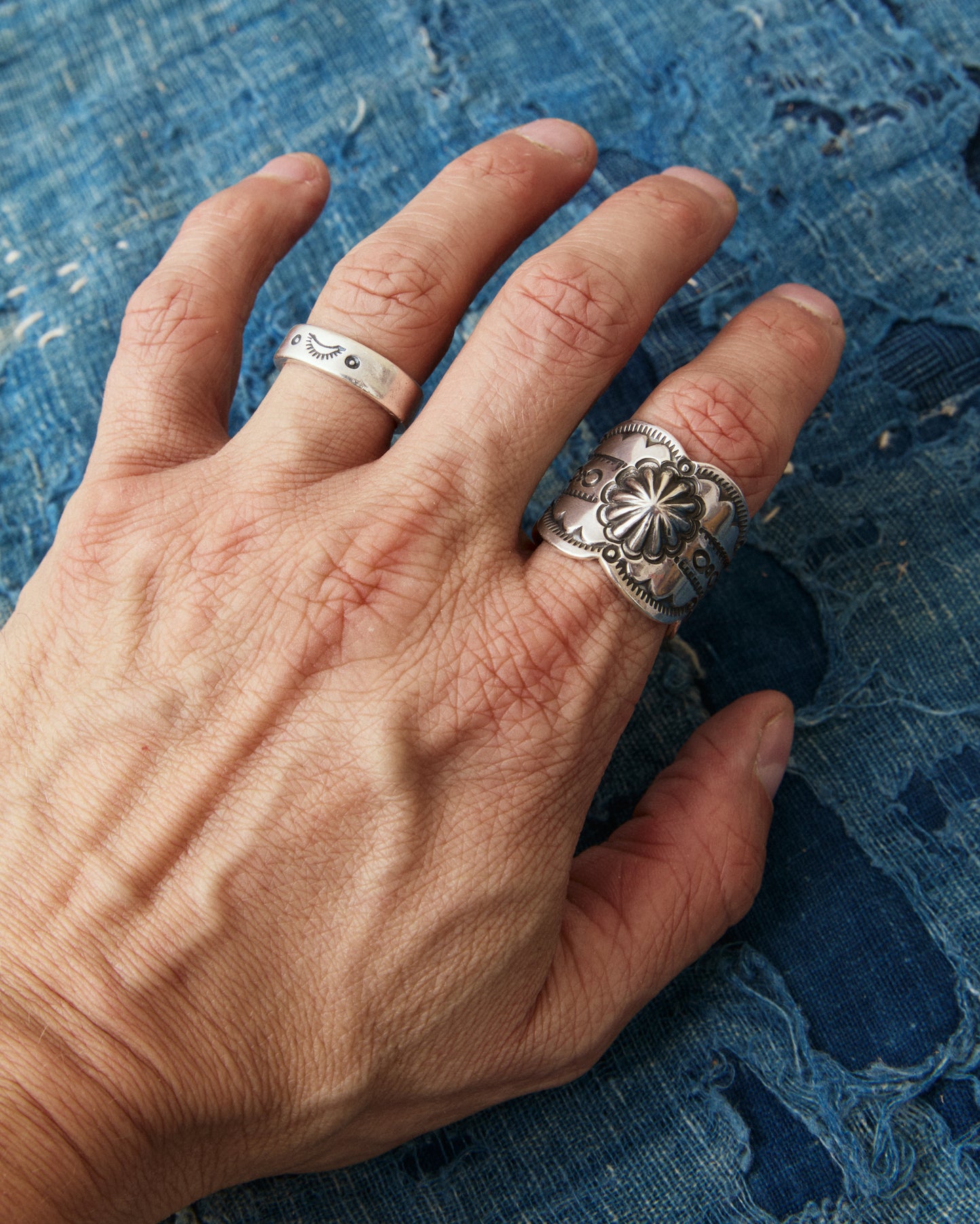 Tenable Crafts TC268 Concho Silver Ring Size US 12,5