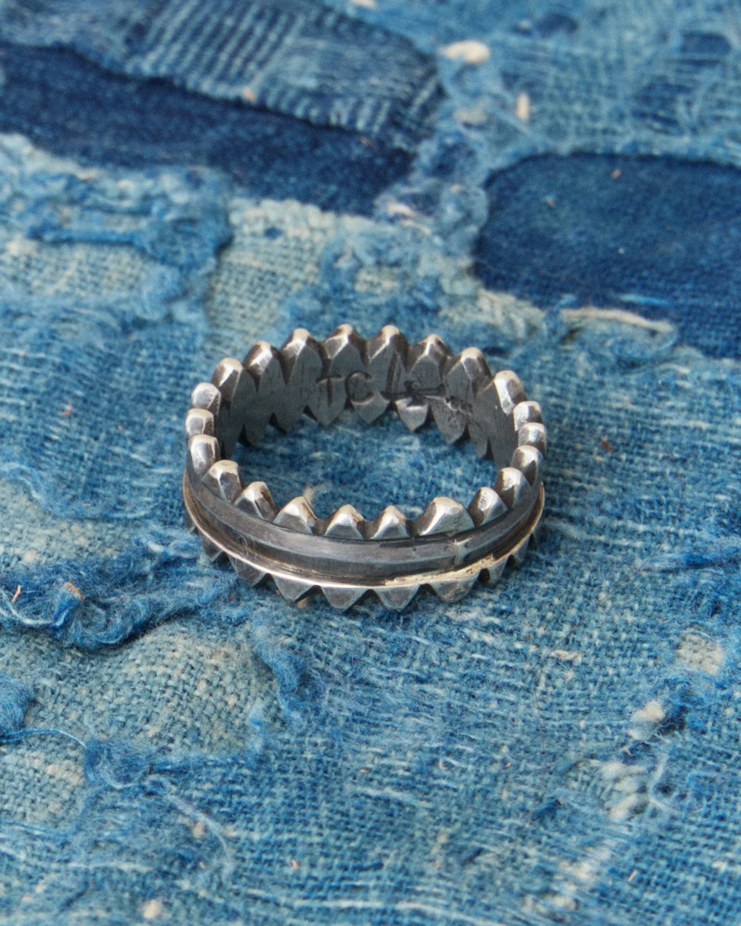 Tenable Crafts TC265 Sawtooth Silver Ring Size US 12