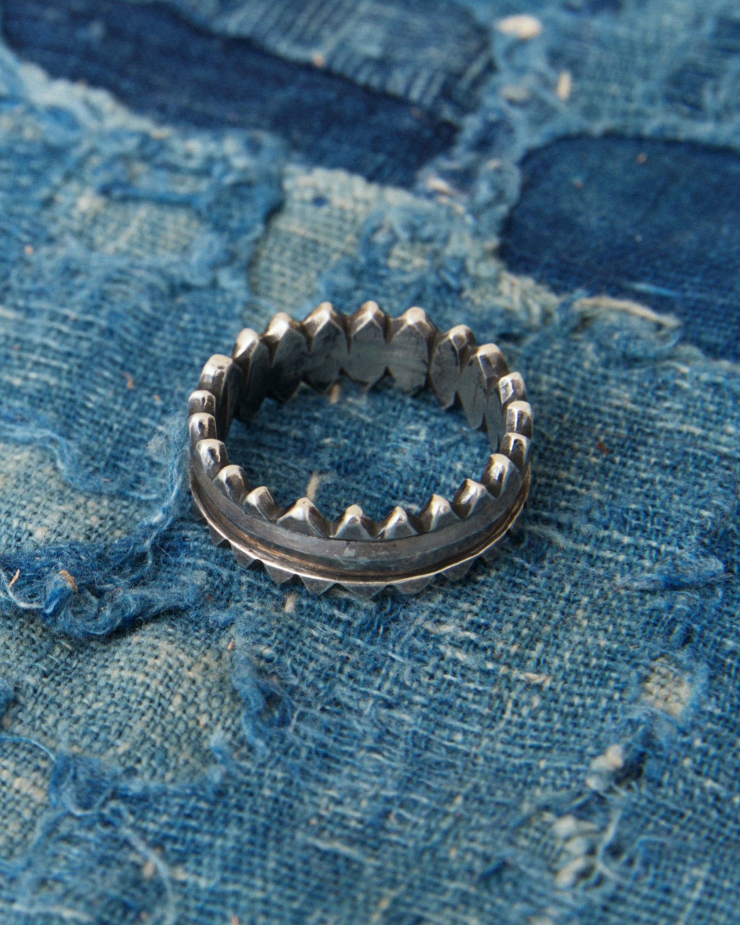 Tenable Crafts TC265 Sawtooth Silver Ring Size US 12