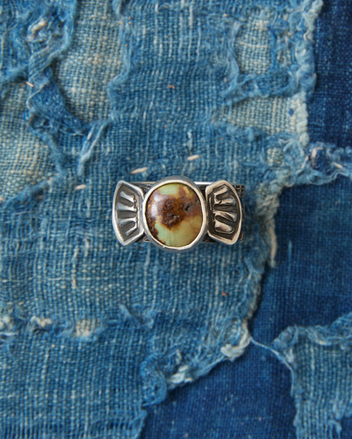 Tenable Crafts TC260 Silver & Turquoise Ring Size US 12