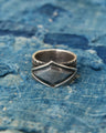 Tenable Crafts TC264 Diamond Shield Silver Ring Size US 12