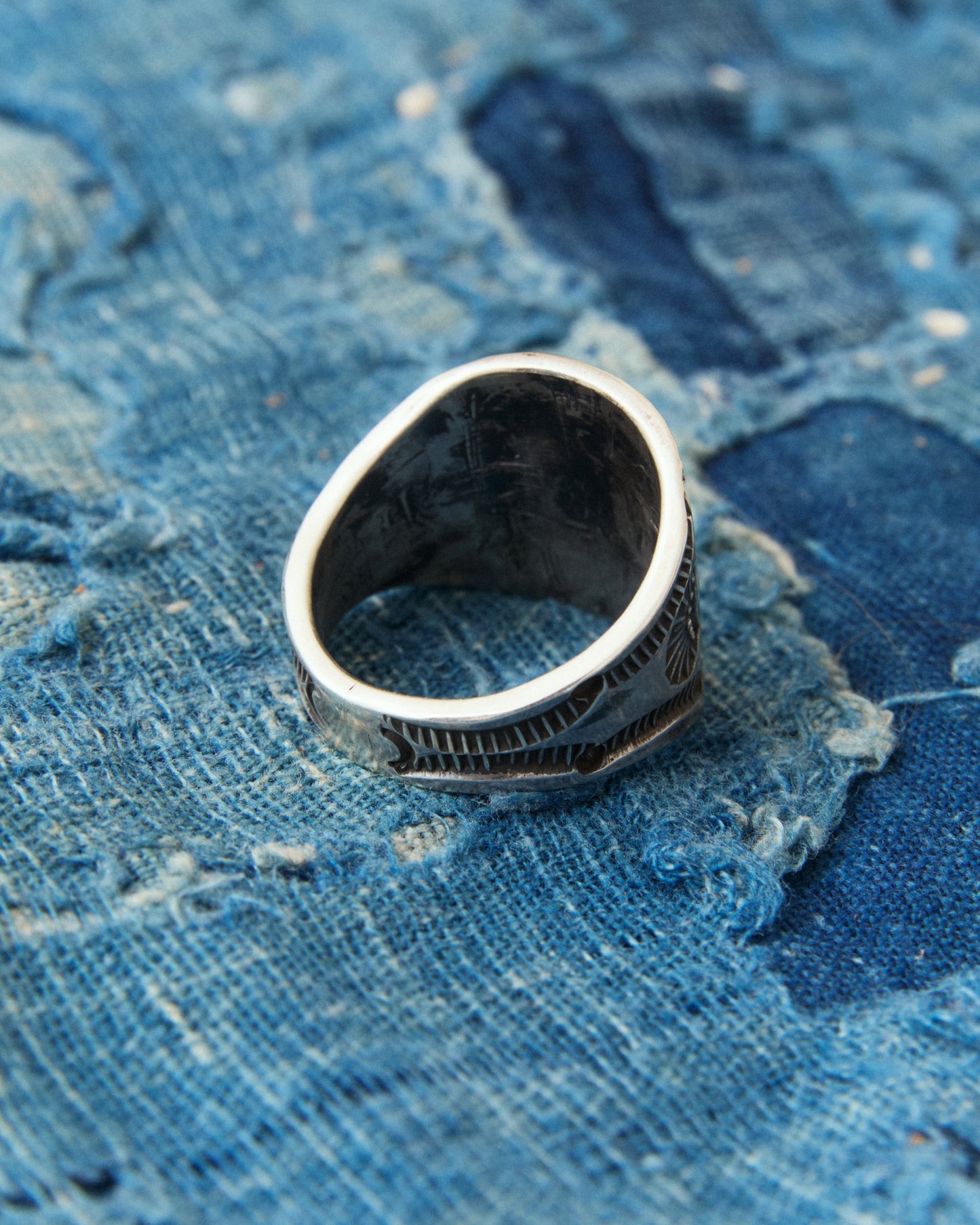 Tenable Crafts TC266 Thunderbird Stamp Silver Ring Size US 12,5