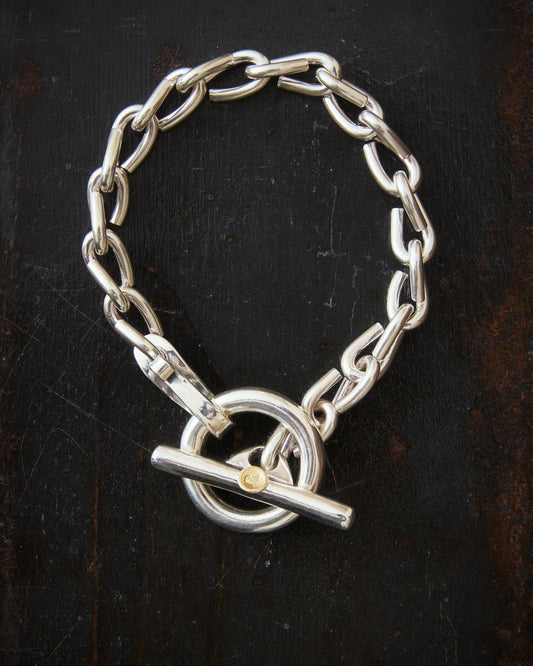 Larry Smith Country Chain Bracelet 18K Gold Accent BR-0217