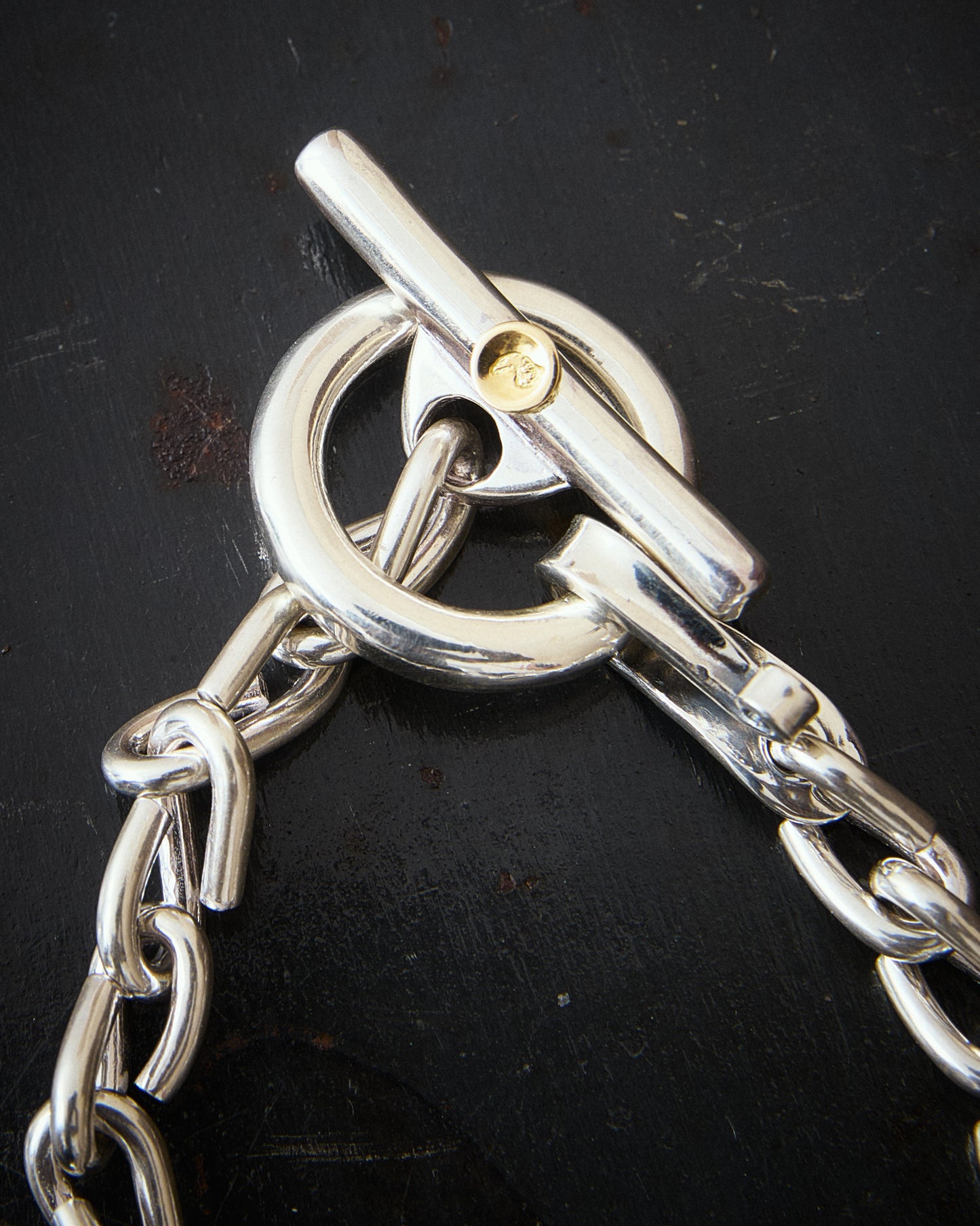 Larry Smith Country Chain Bracelet 18K Gold Accent BR-0217