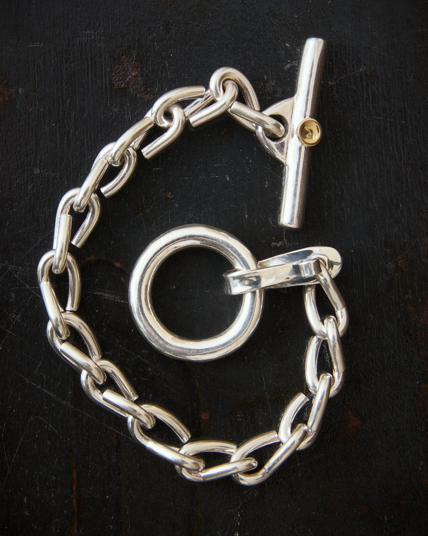 Larry Smith Country Chain Bracelet 18K Gold Accent BR-0217