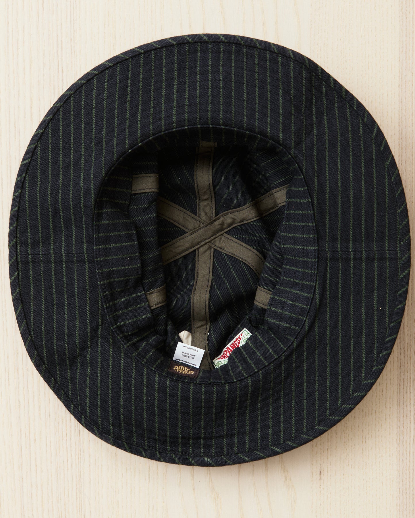 Indigofera Haisy Mae Hat Viridecent Stripe Black/Green