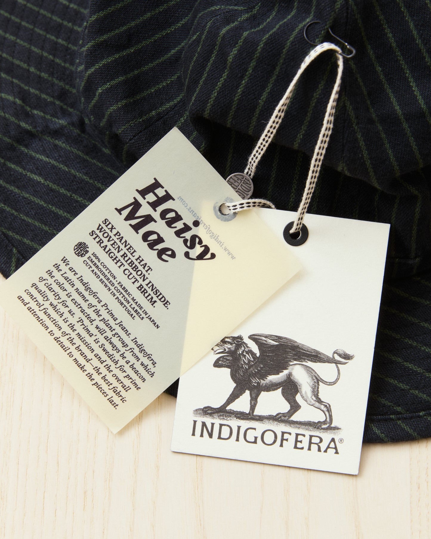 Indigofera Haisy Mae Hat Viridecent Stripe Black/Green