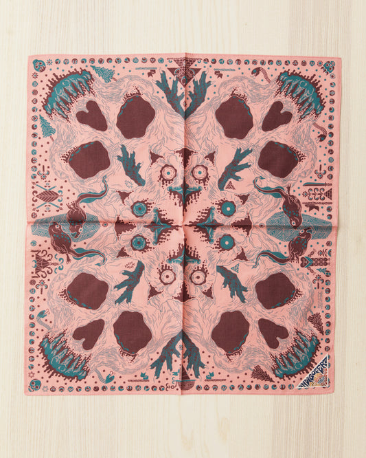 Indigofera Loa Bandana Pink / Brown / Turquoise