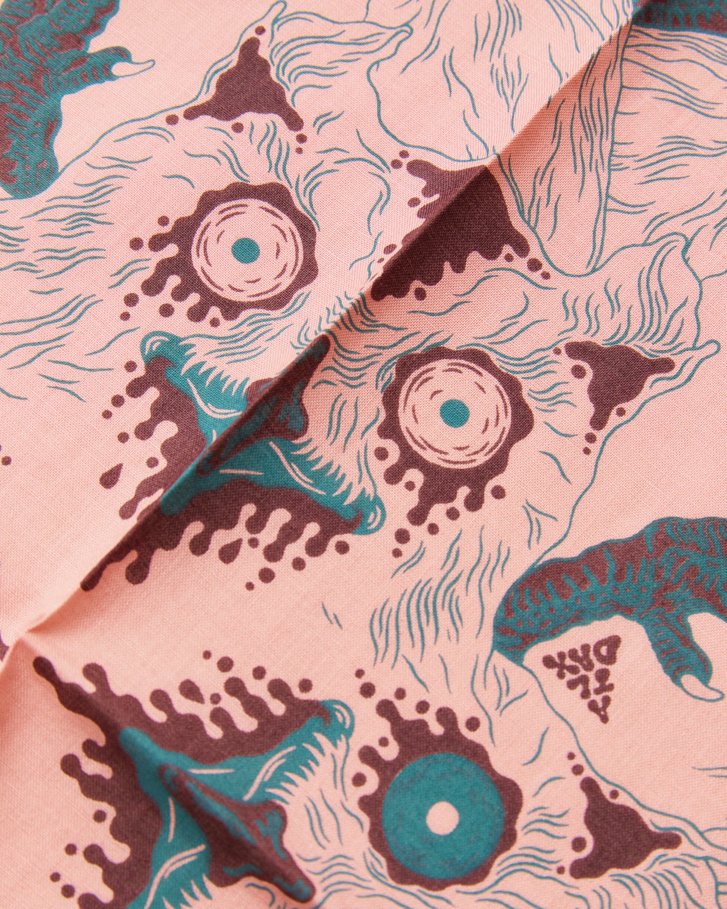 Indigofera Loa Bandana Pink / Brown / Turquoise