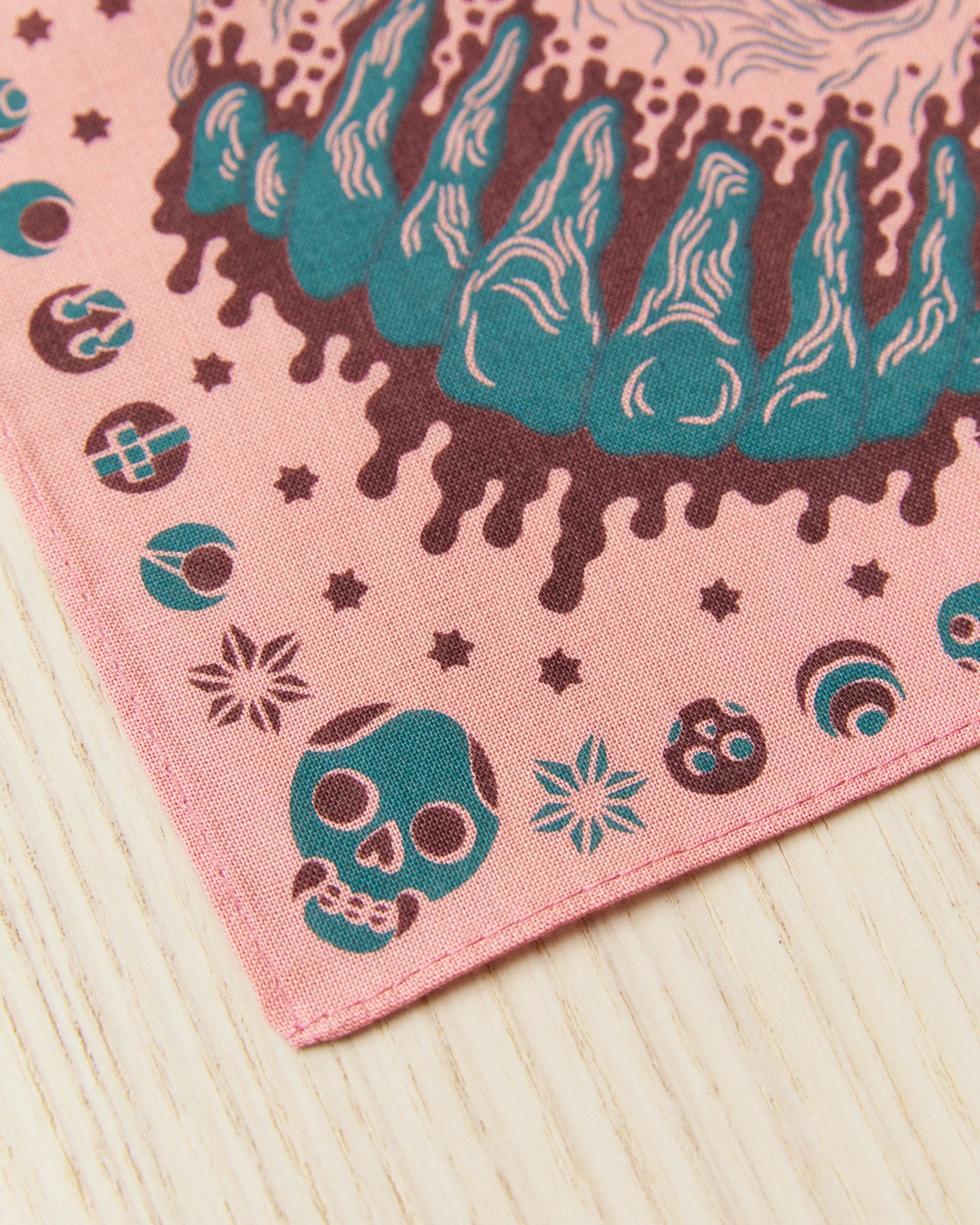 Indigofera Loa Bandana Pink / Brown / Turquoise