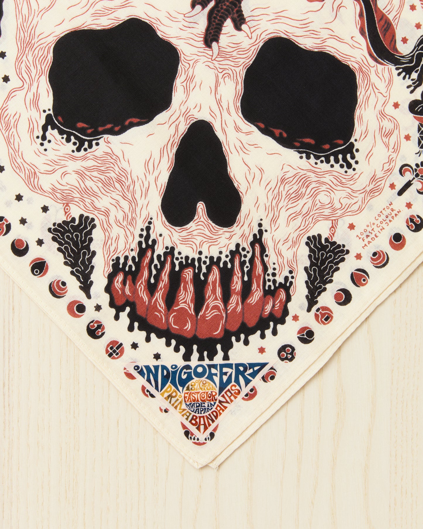 Indigofera Loa Bandana Offwhite / Black / Rust