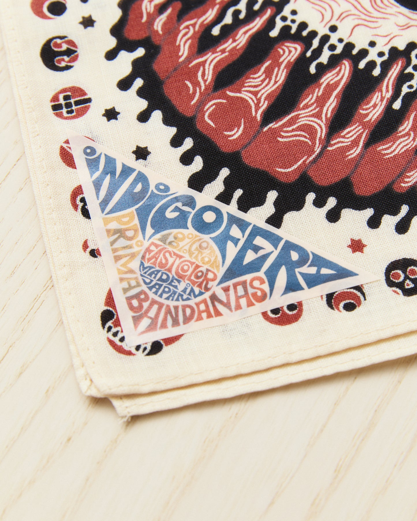 Indigofera Loa Bandana Offwhite / Black / Rust