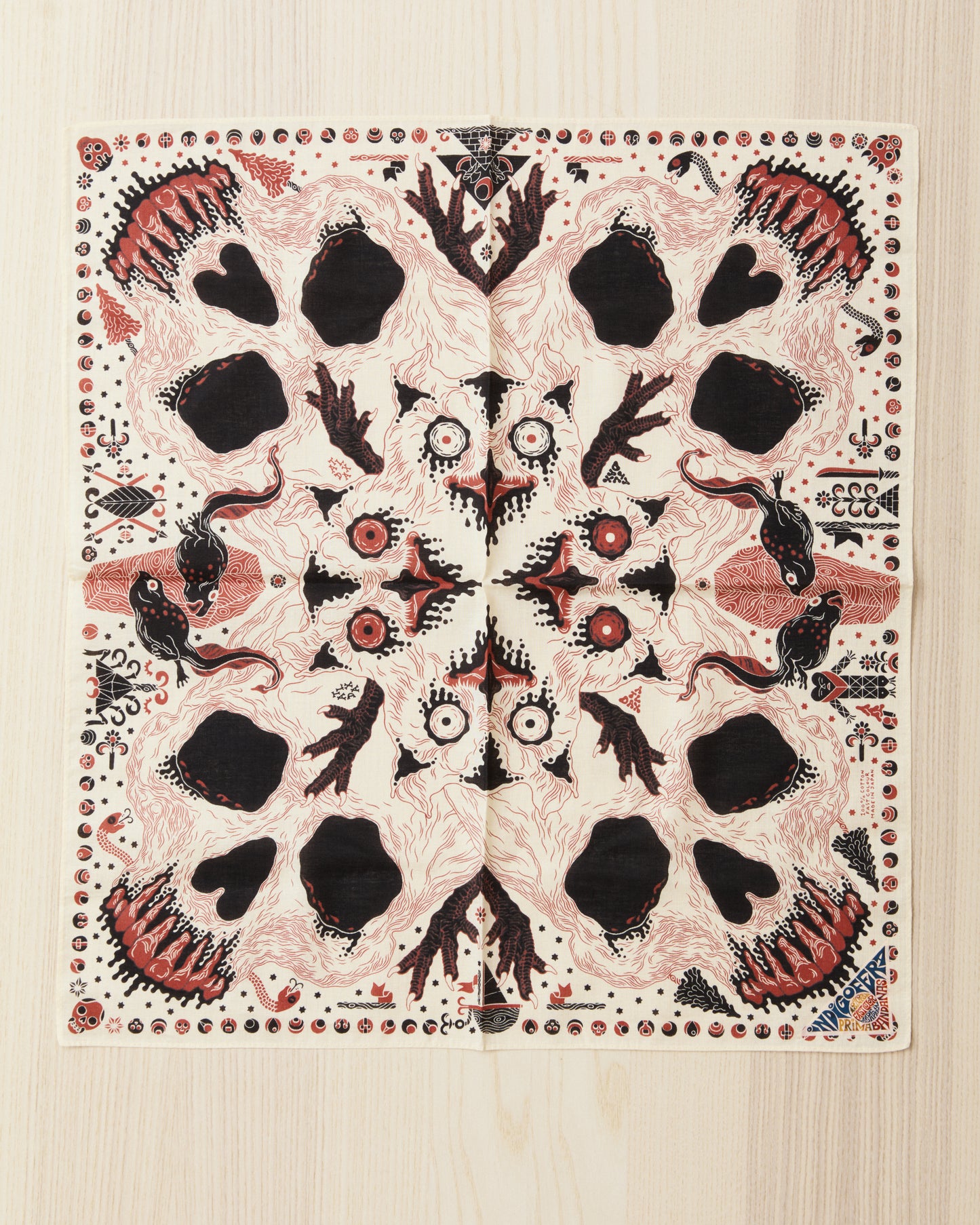 Indigofera Loa Bandana Offwhite / Black / Rust