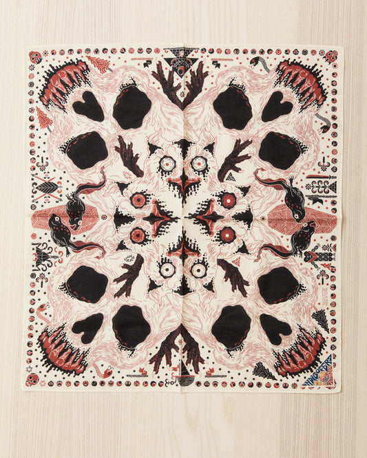 Indigofera Loa Bandana Offwhite / Black / Rust