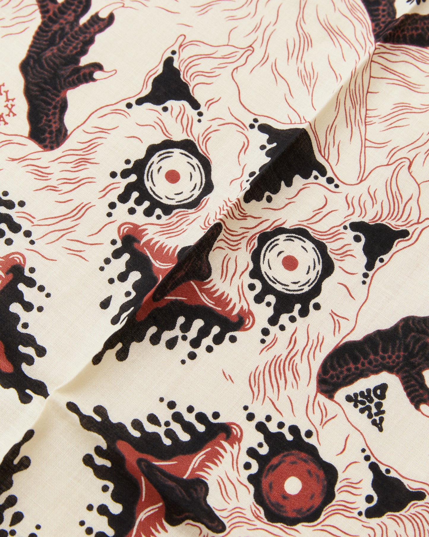 Indigofera Loa Bandana Offwhite / Black / Rust