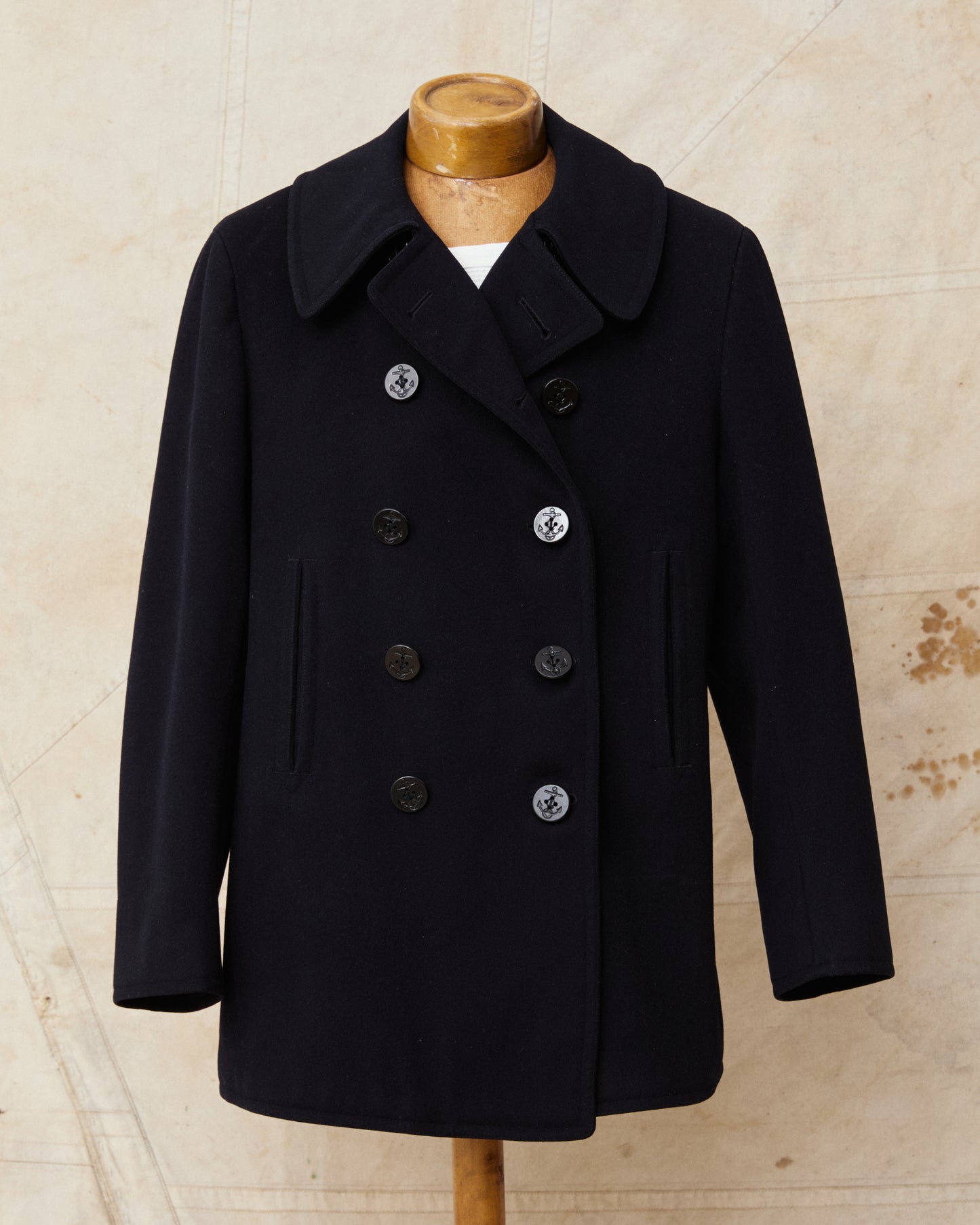 Vintage 1940's USN 10 Button Wool Pea Coat