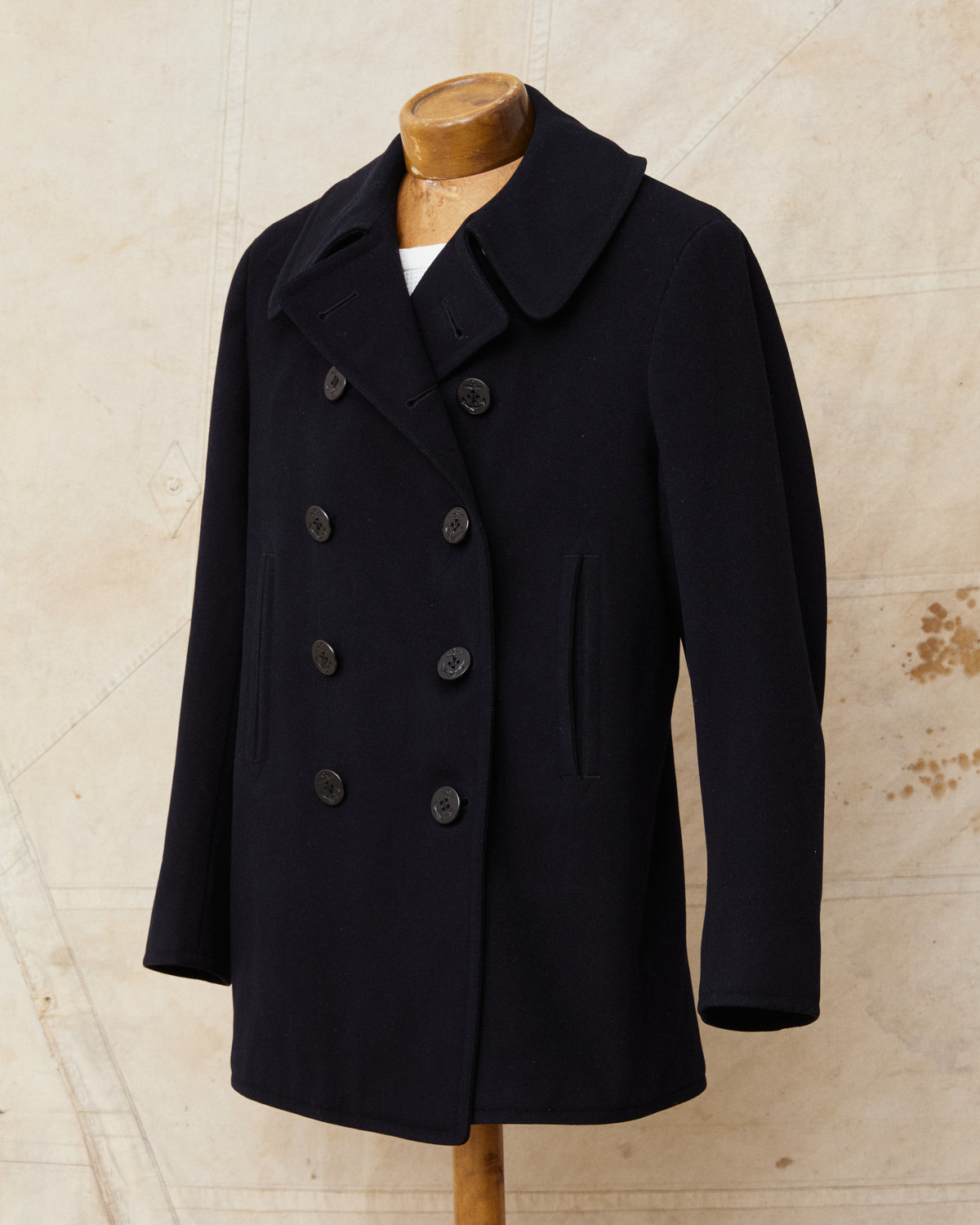 Vintage 1940's USN 10 Button Wool Pea Coat