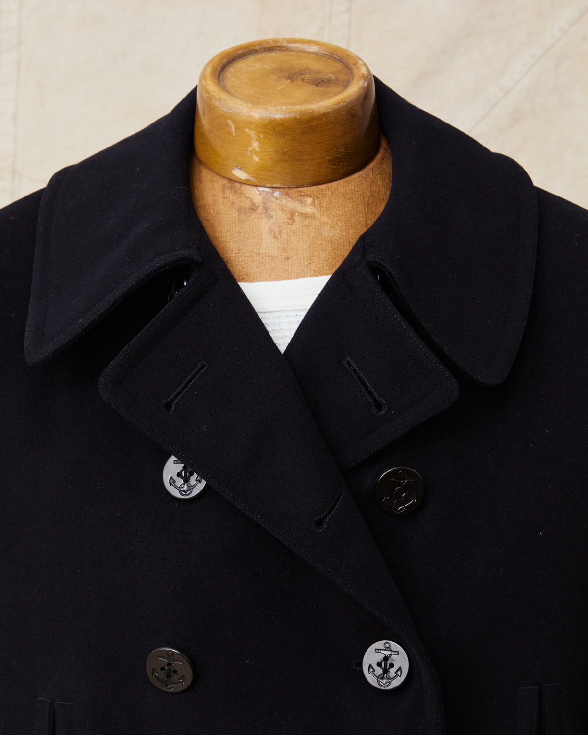 Vintage 1940's USN 10 Button Wool Pea Coat