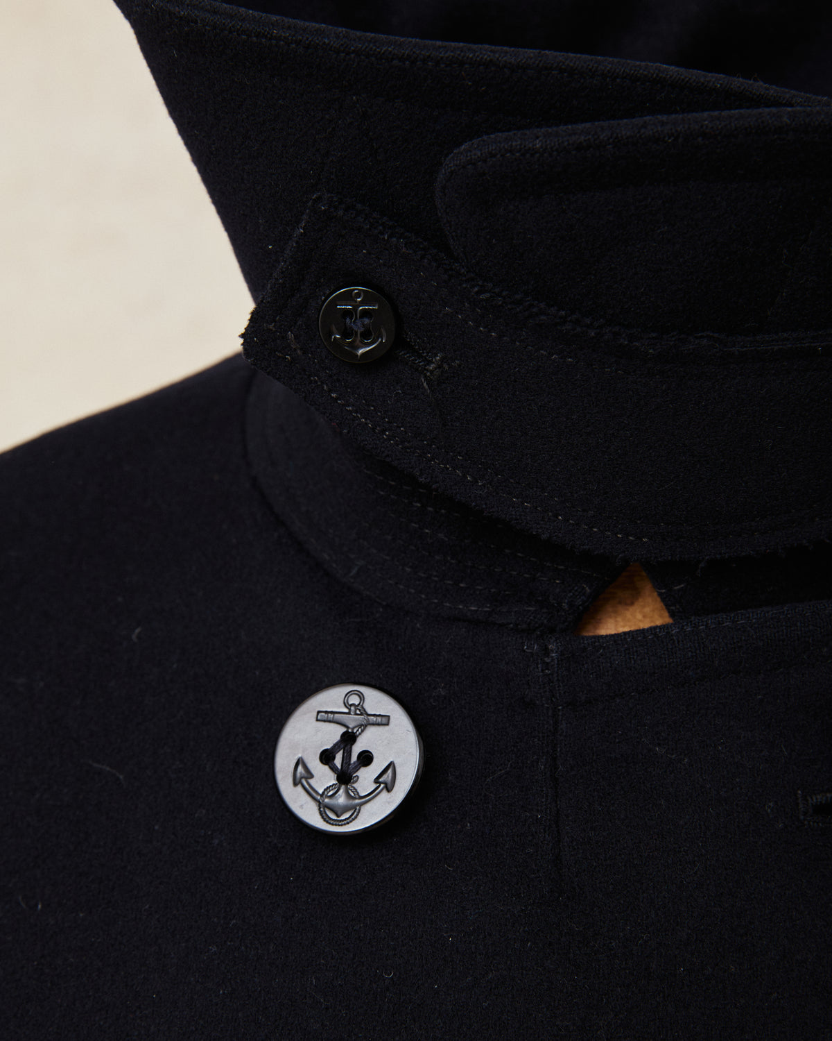 Vintage 1940's USN 10 Button Wool Pea Coat
