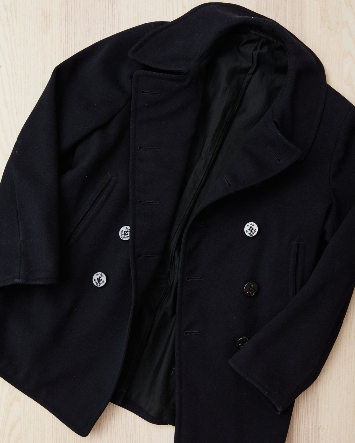 Vintage 1940's USN 10 Button Wool Pea Coat