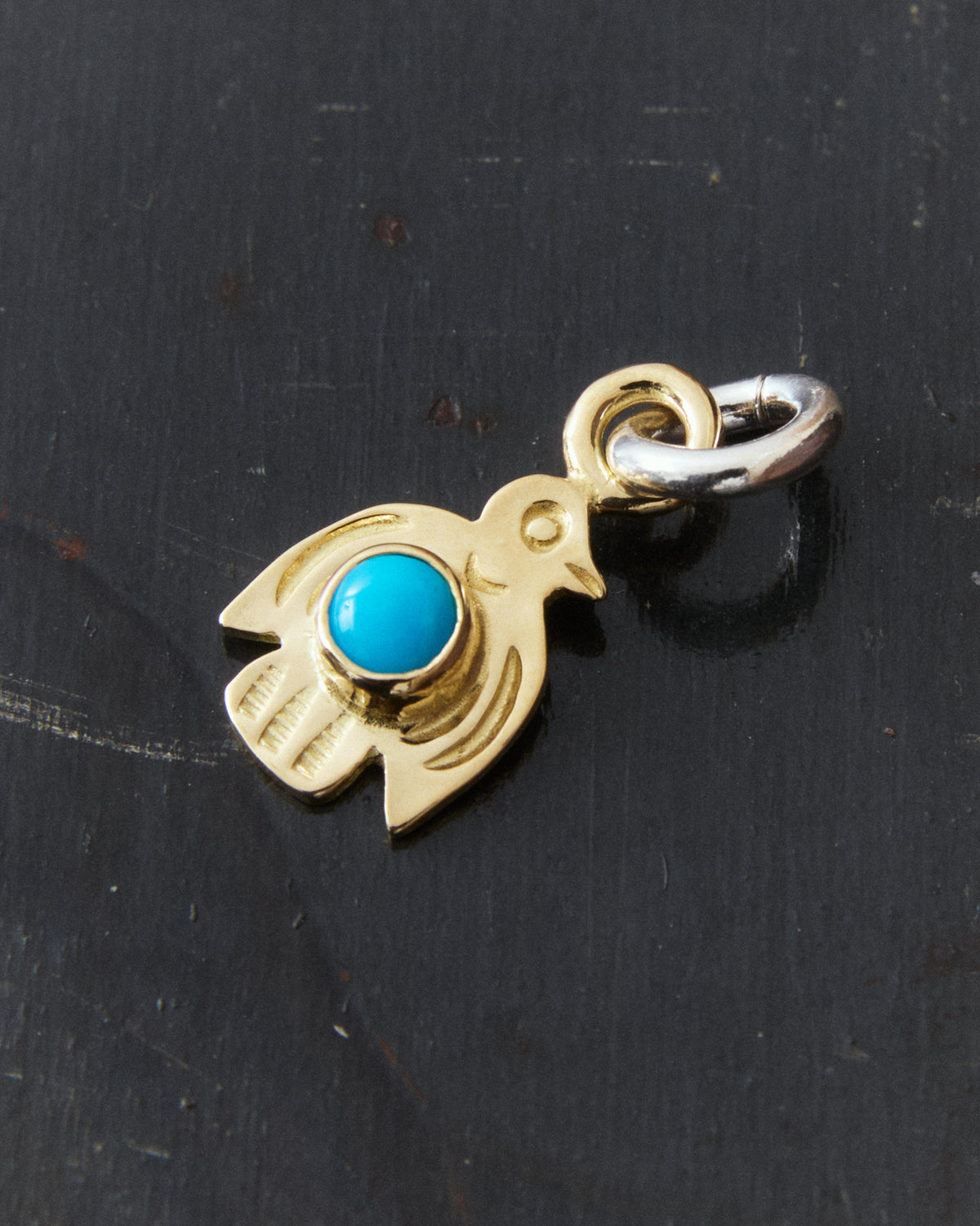 Larry Smith 18K Baby Thunderbird Pendant NL-0144-18KYG