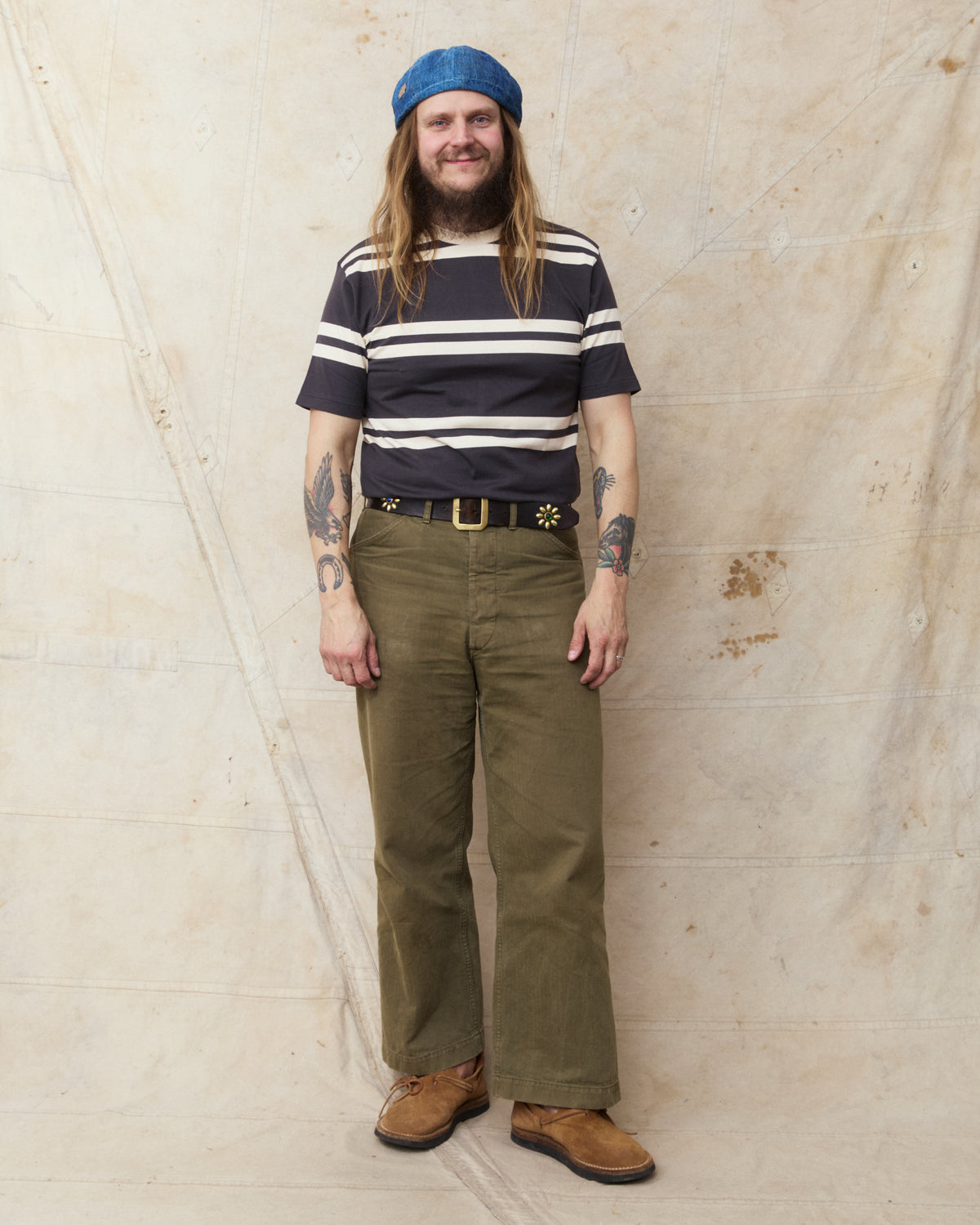 Warehouse & Co. Lot 4113 Short Sleeved Stripe T-shirt Sumikuro